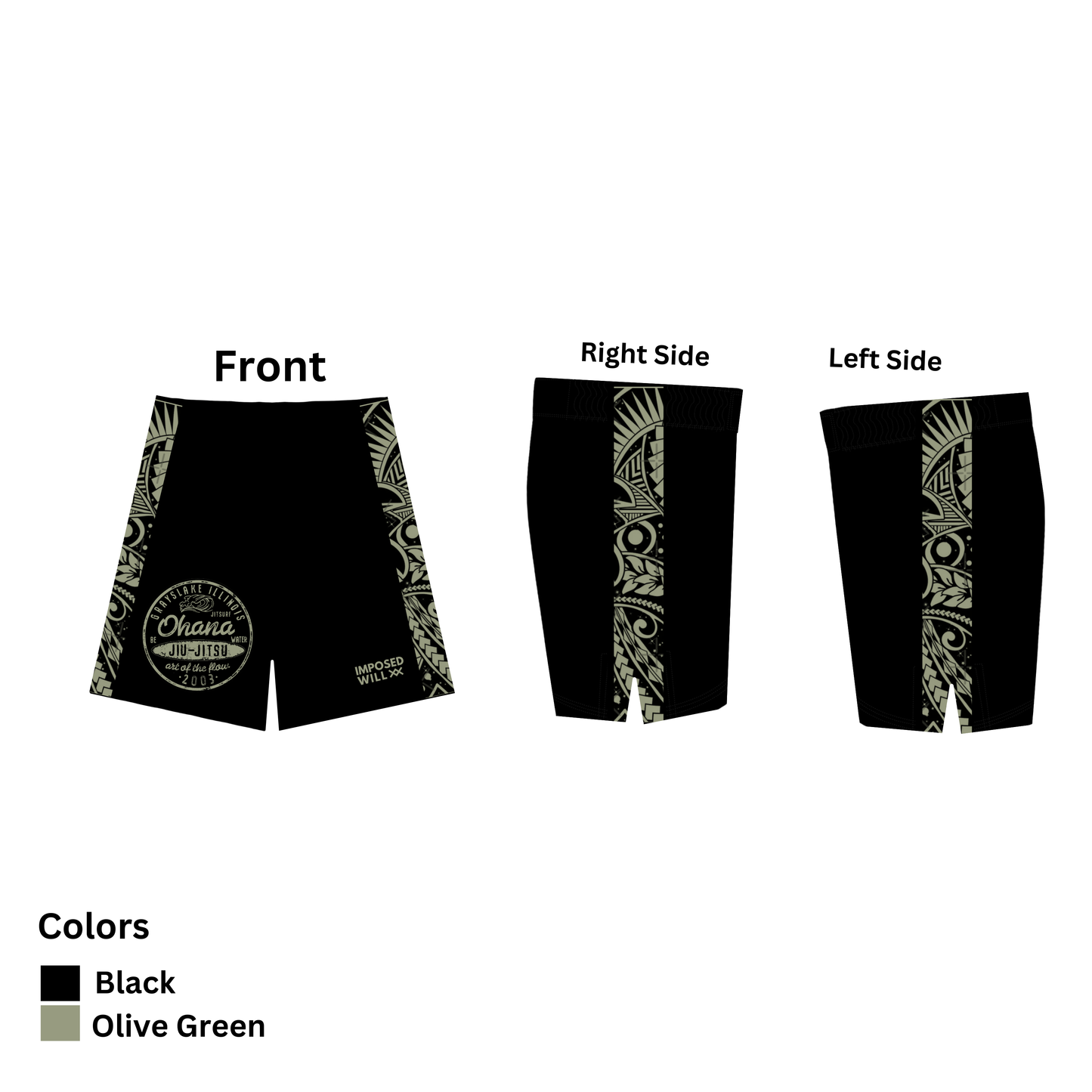 WOMENS Ohana Jiu Jitsu Tribal Shorts