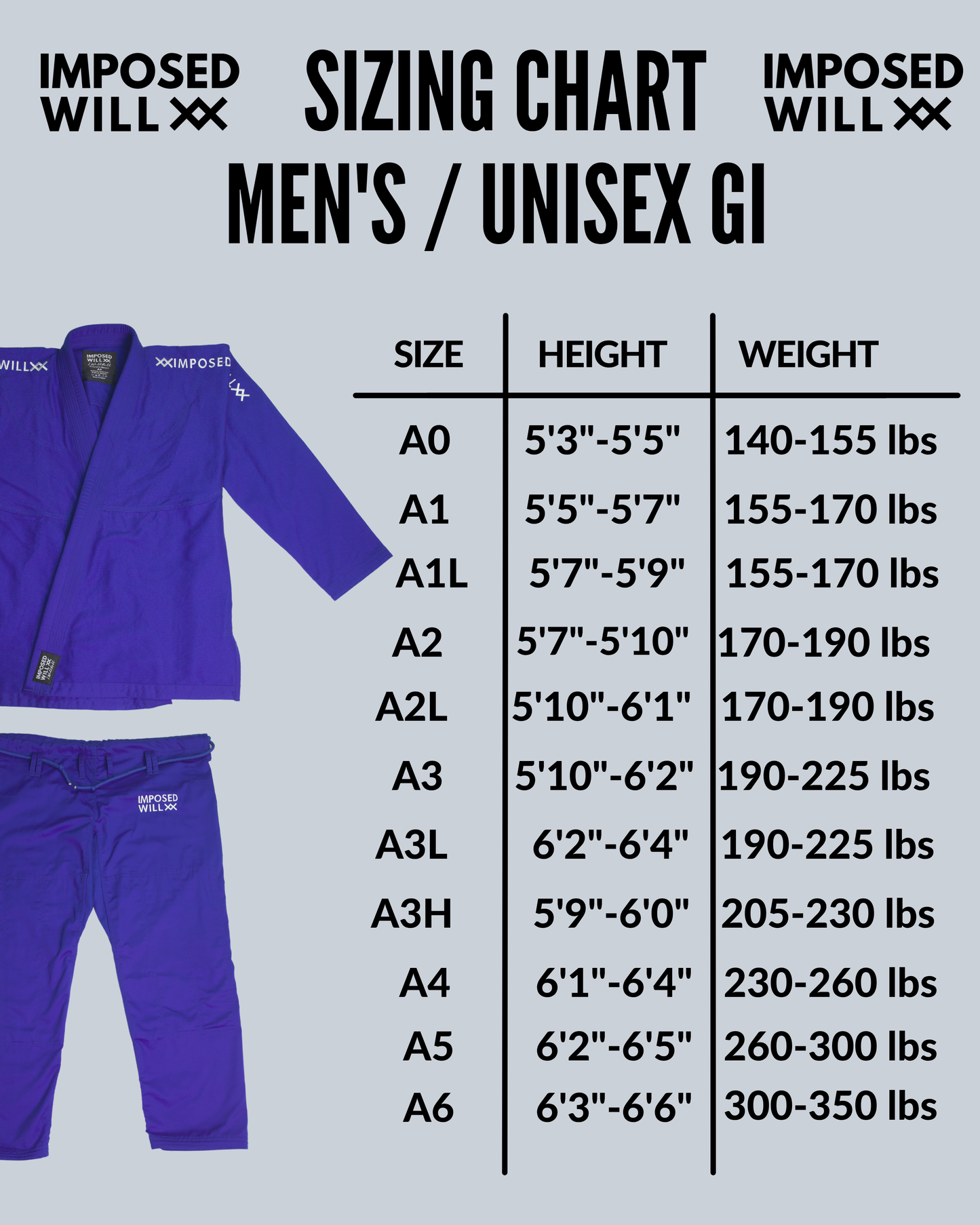MENS/UNISEX PSF Como Gi TOP ONLY