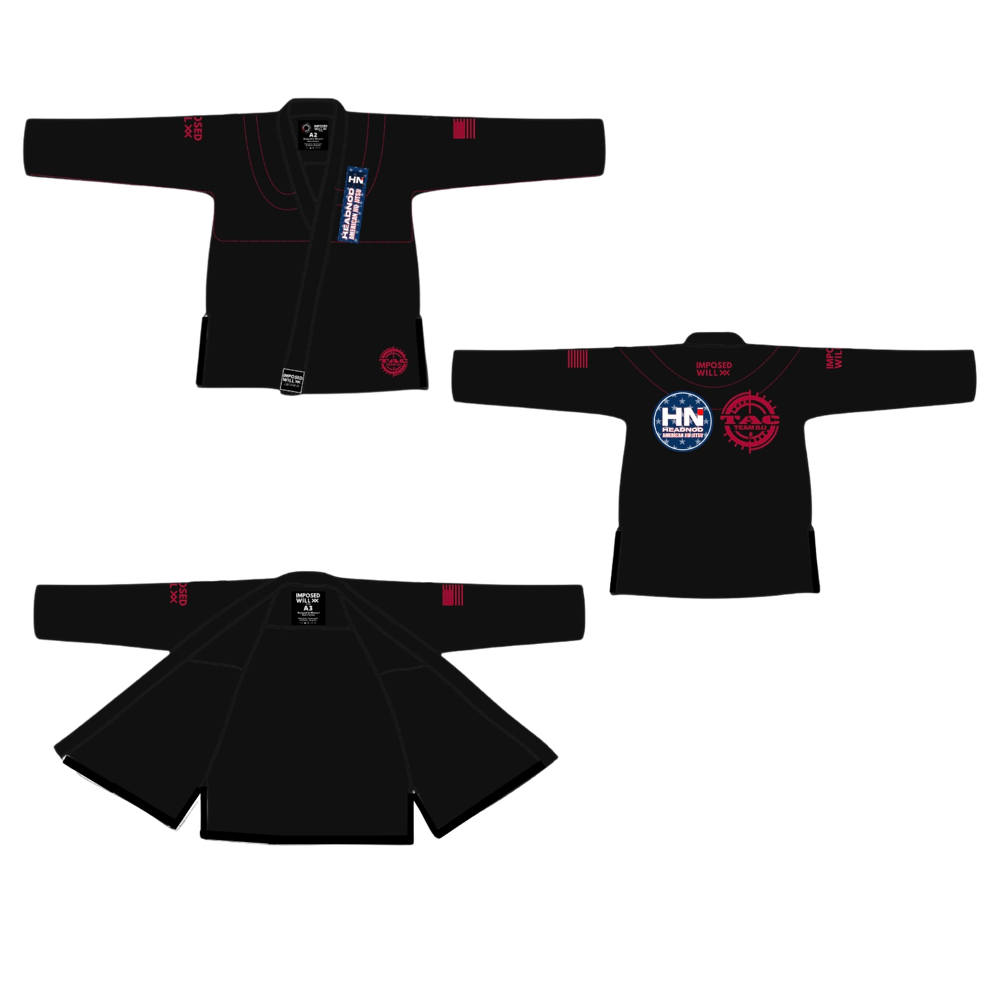 MENS/UNISEX Headnod AJJ Gi TOP ONLY