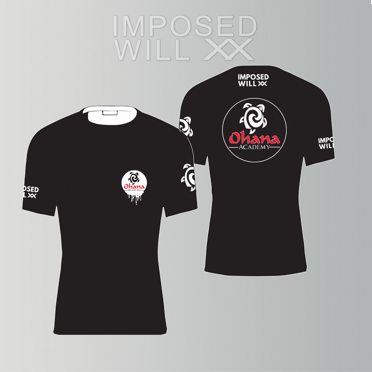 WOMENS Ohana Academy Rashguard - Short Sleeve: Black