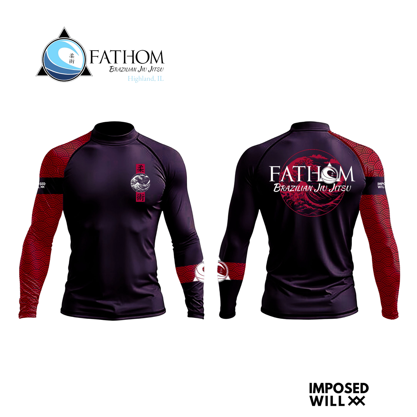 MENS/UNISEX Fathom BJJ Ranked Rashguard