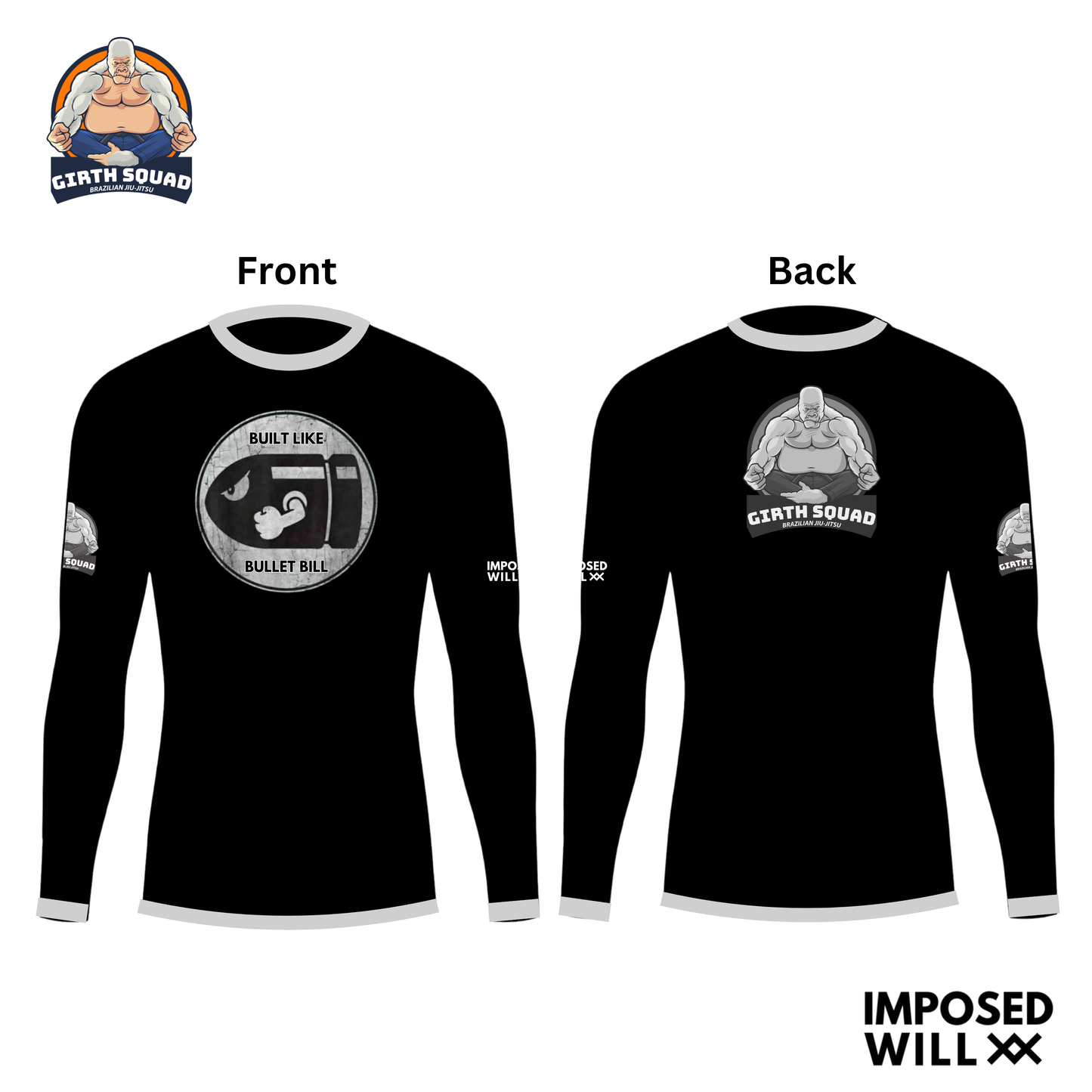 MENS/UNISEX GIRTH SQUAD "Bullet Bill" Rashguard