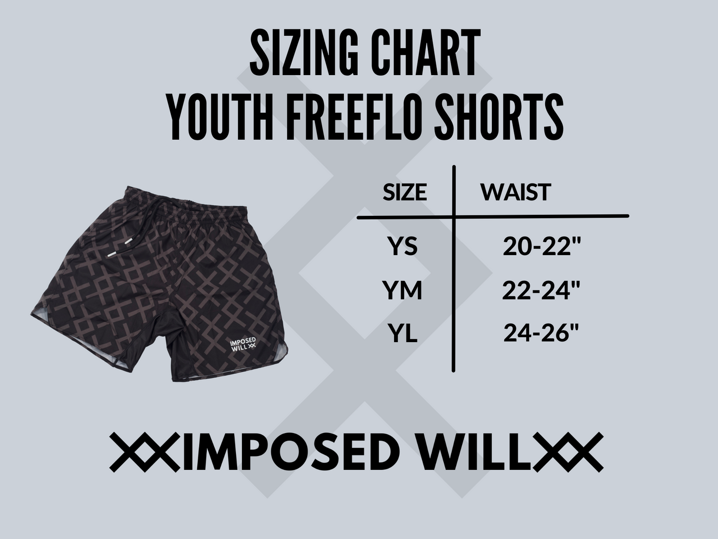 YOUTH Ohana Academy FreeFlo Shorts: Black, Medium Front Logo