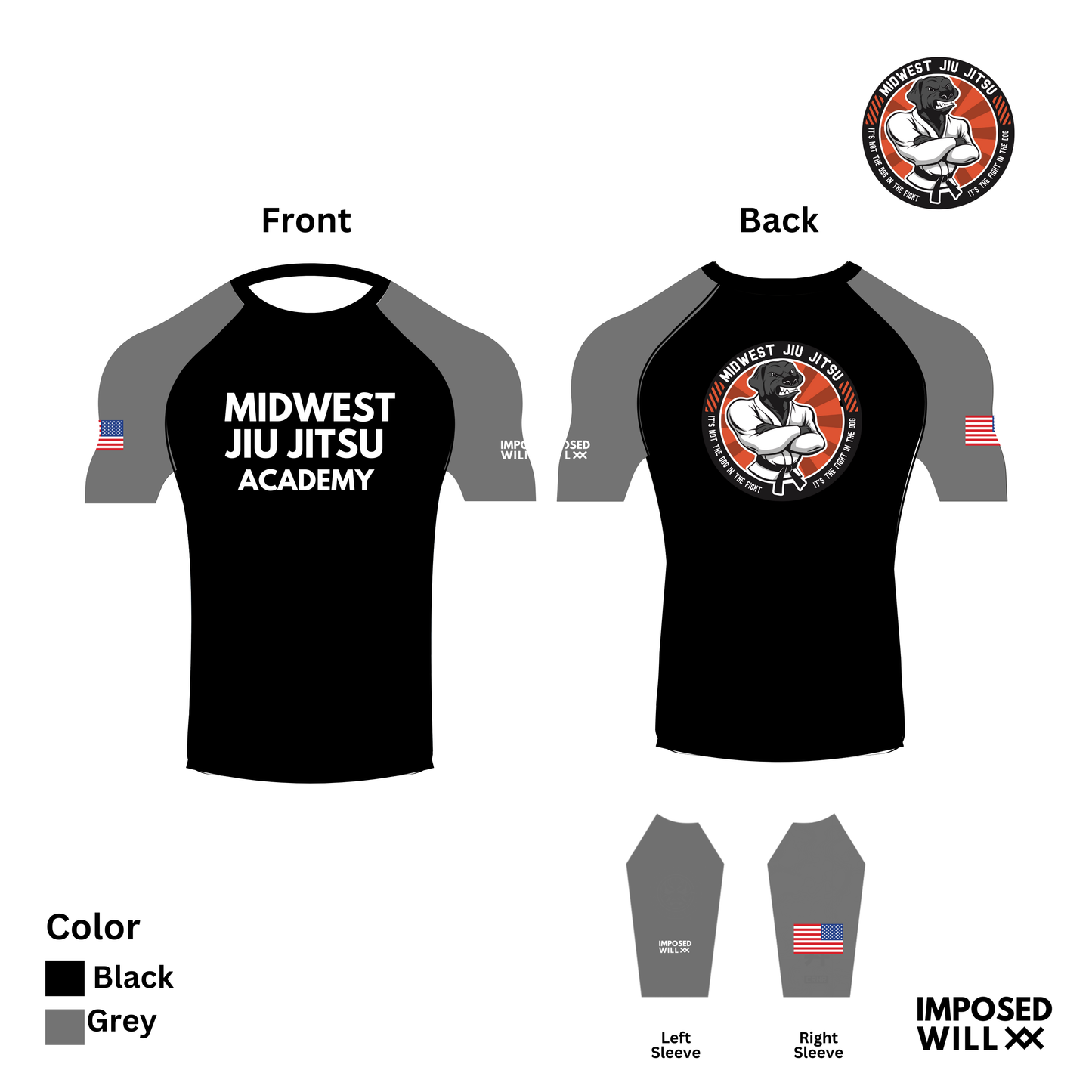 YOUTH Midwest Jiu Jitsu Academy Ranked Rashguard