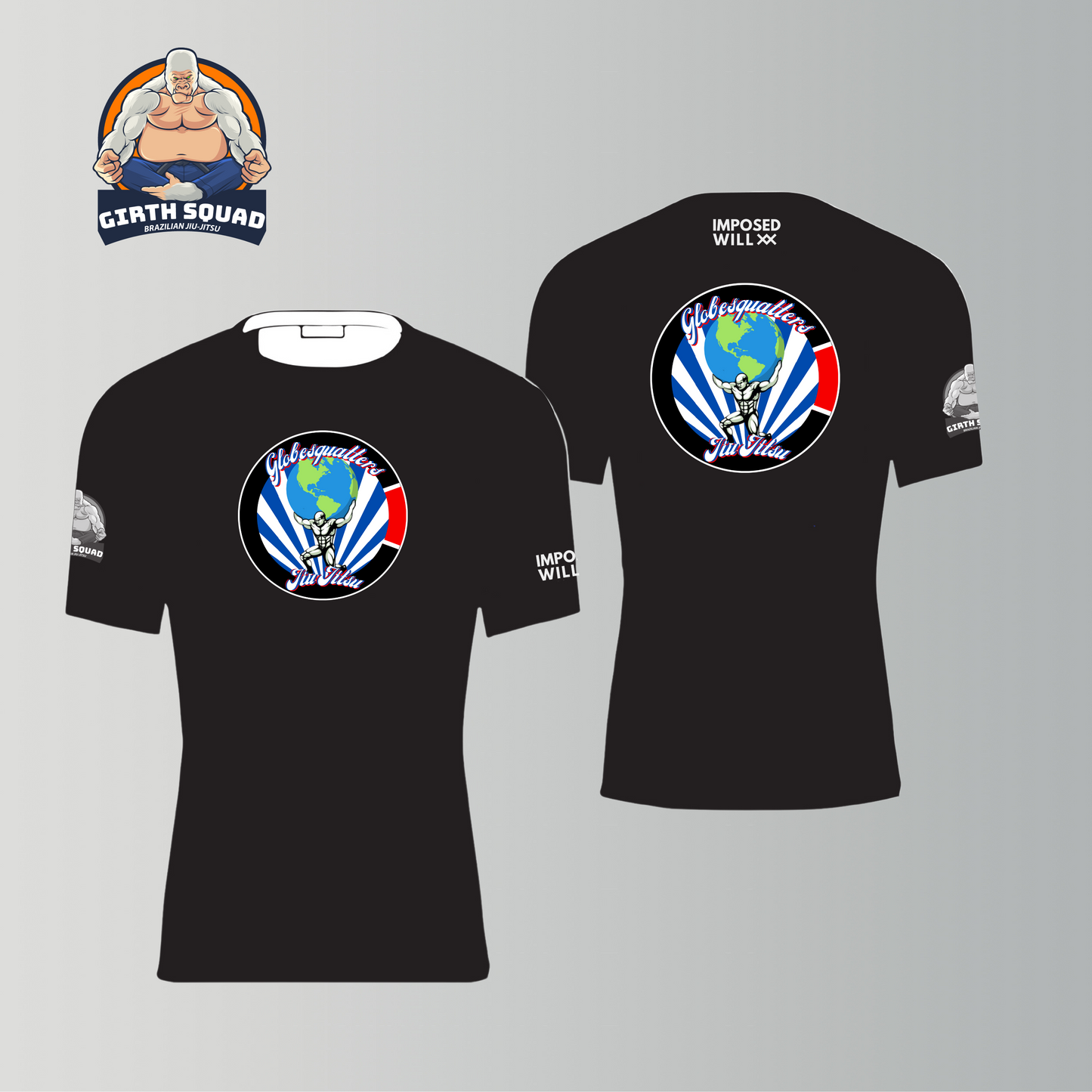 MENS/UNISEX GIRTH SQUAD "Globesquatters" Rashguard