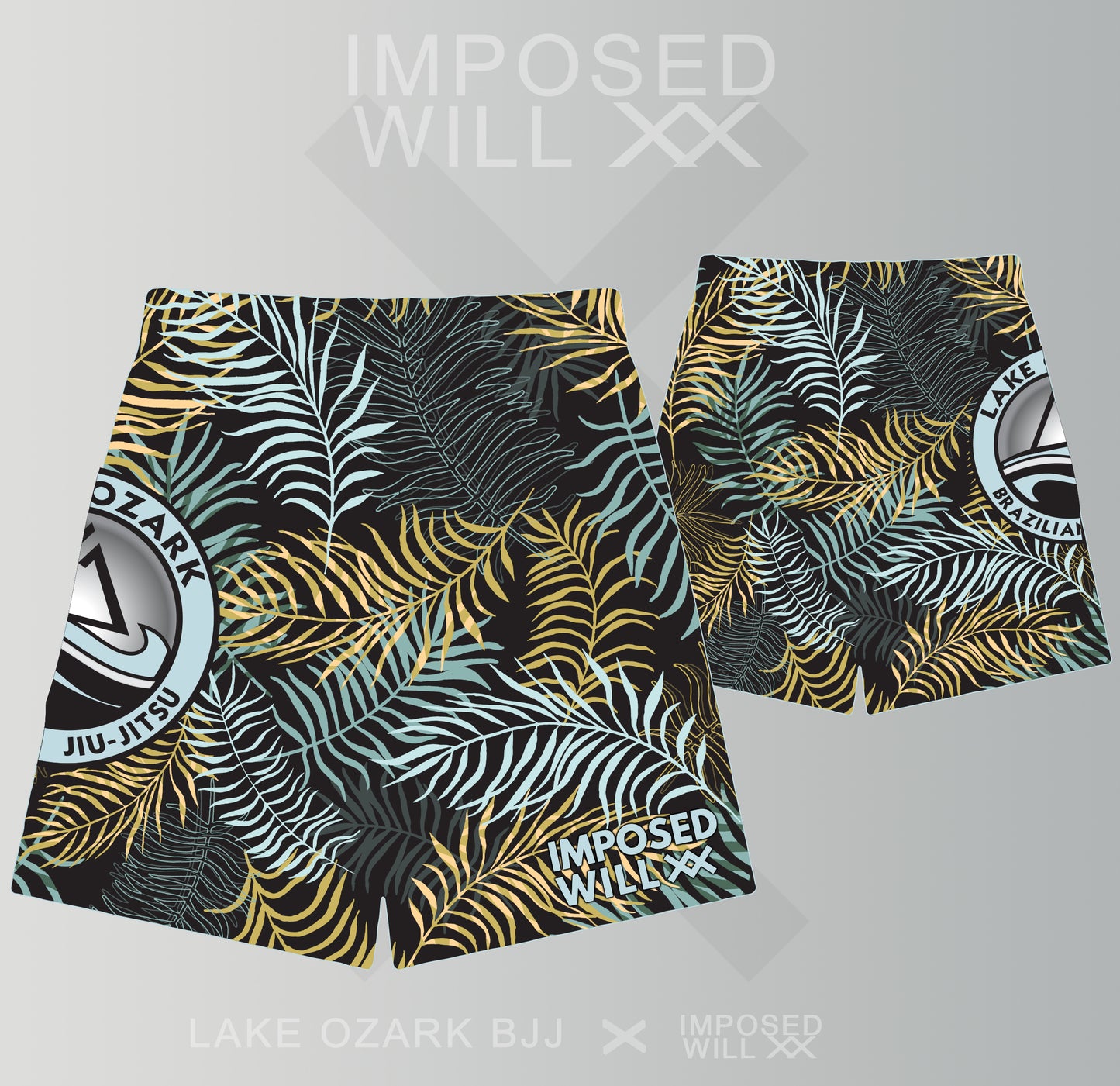 MENS/UNISEX Lake Ozark BJJ FreeFlo Shorts - Lake Floral