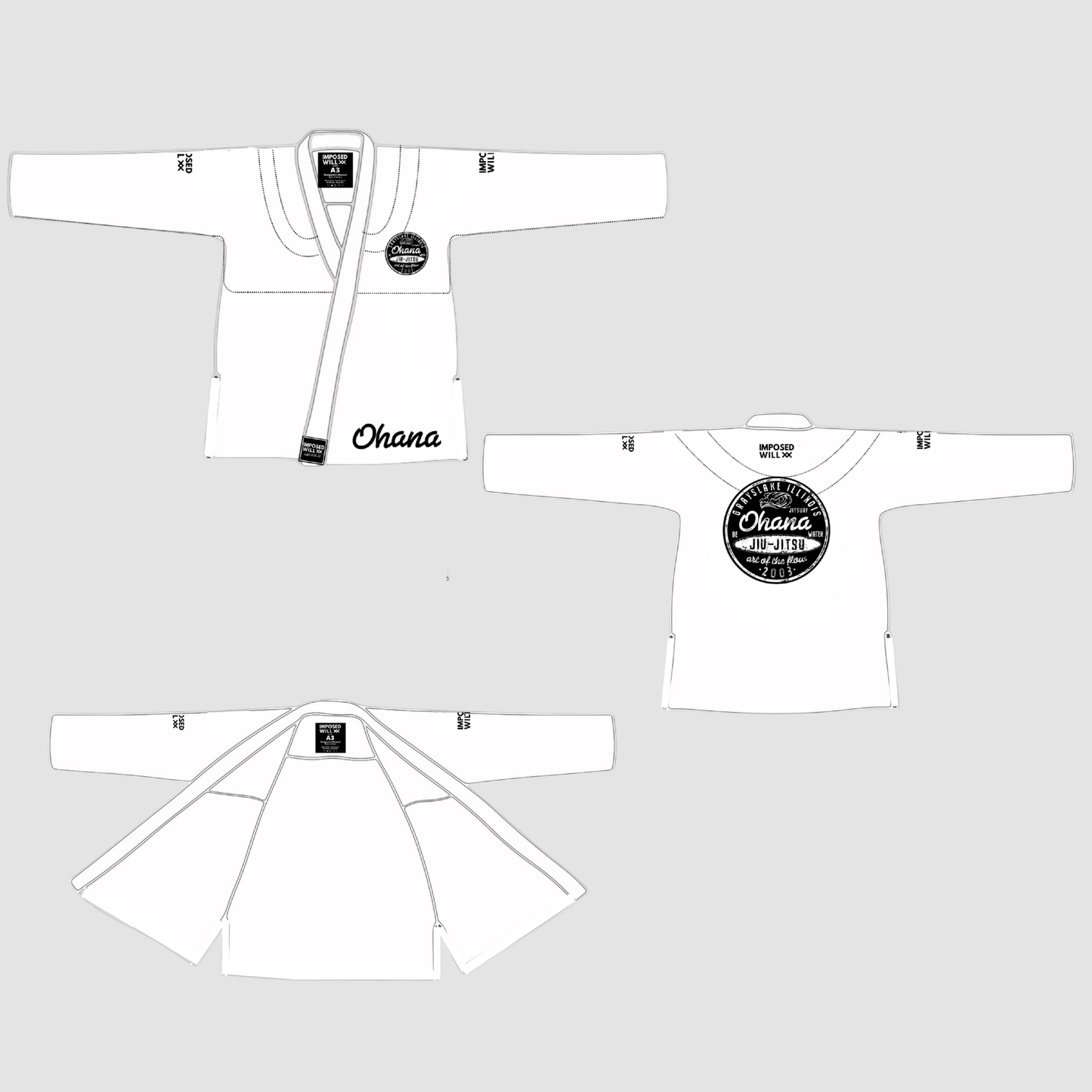 MENS/UNISEX Ohana Jiu Jitsu Gi TOP ONLY