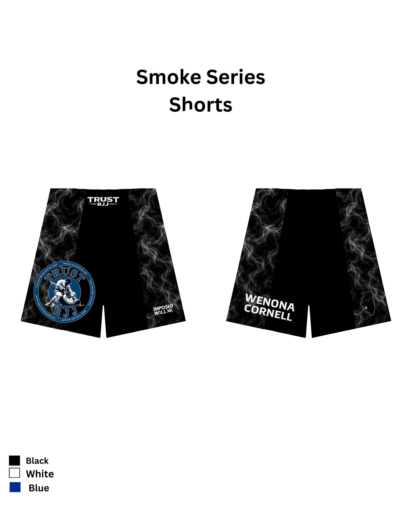 WOMENS Trust BJJ "Smoke Series" Ranked Shorts