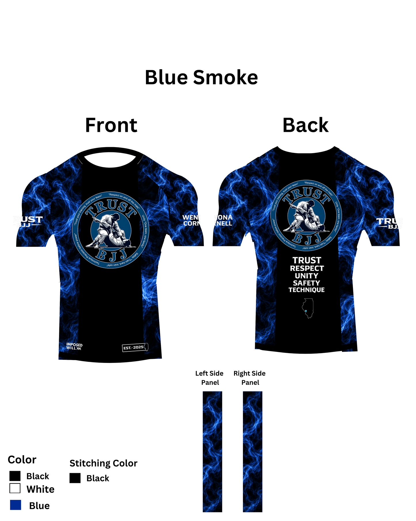 WOMENS Trust BJJ "Smoke Series" Ranked Rashguard