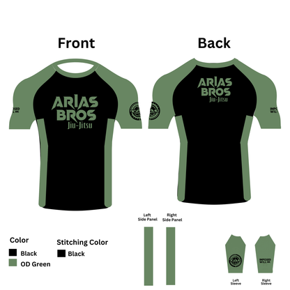 MENS/UNISEX Arias Bros Jiu Jitsu Team Rashguard