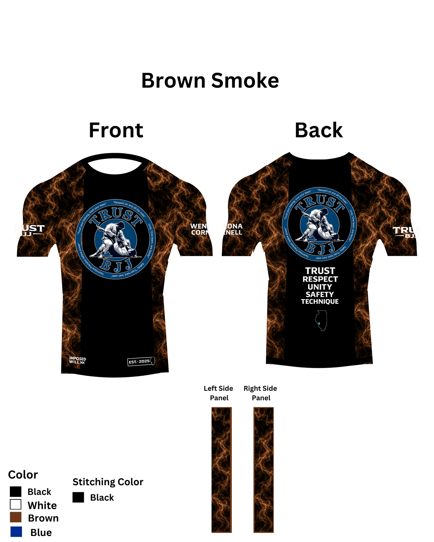 WOMENS Trust BJJ "Smoke Series" Ranked Rashguard