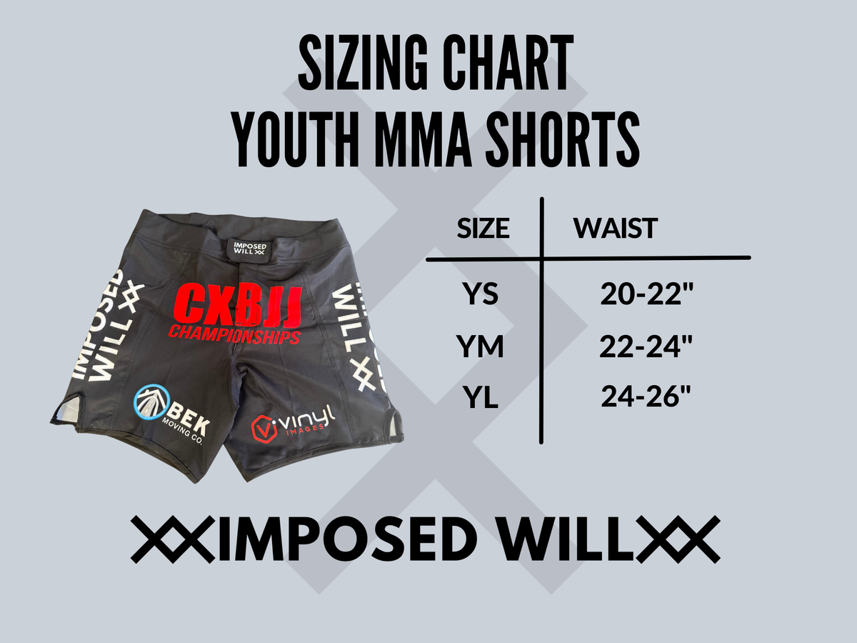 YOUTH War Eagle White Tiger MMA Shorts