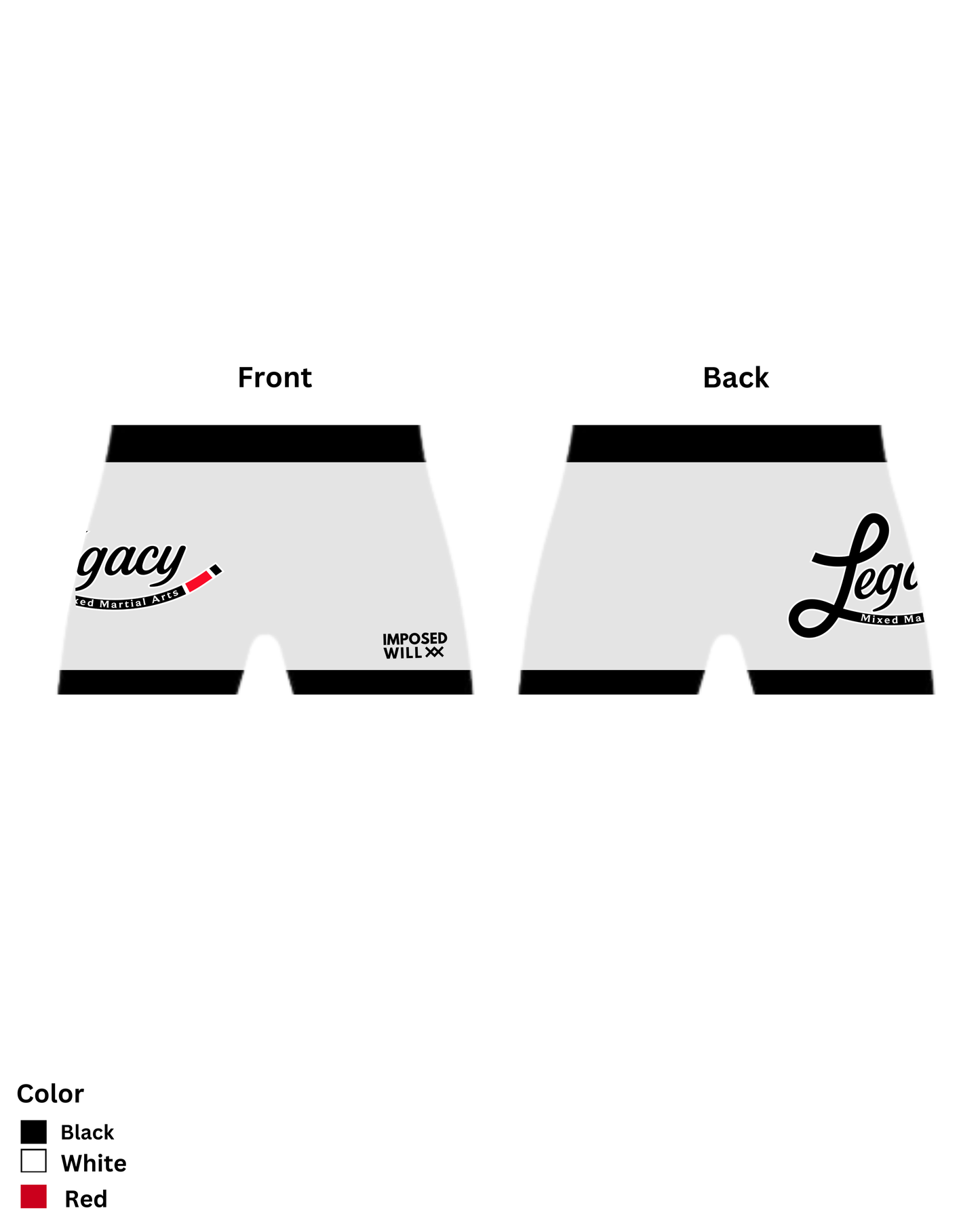 MENS/UNISEX Legacy MMA Vale Tudo Shorts
