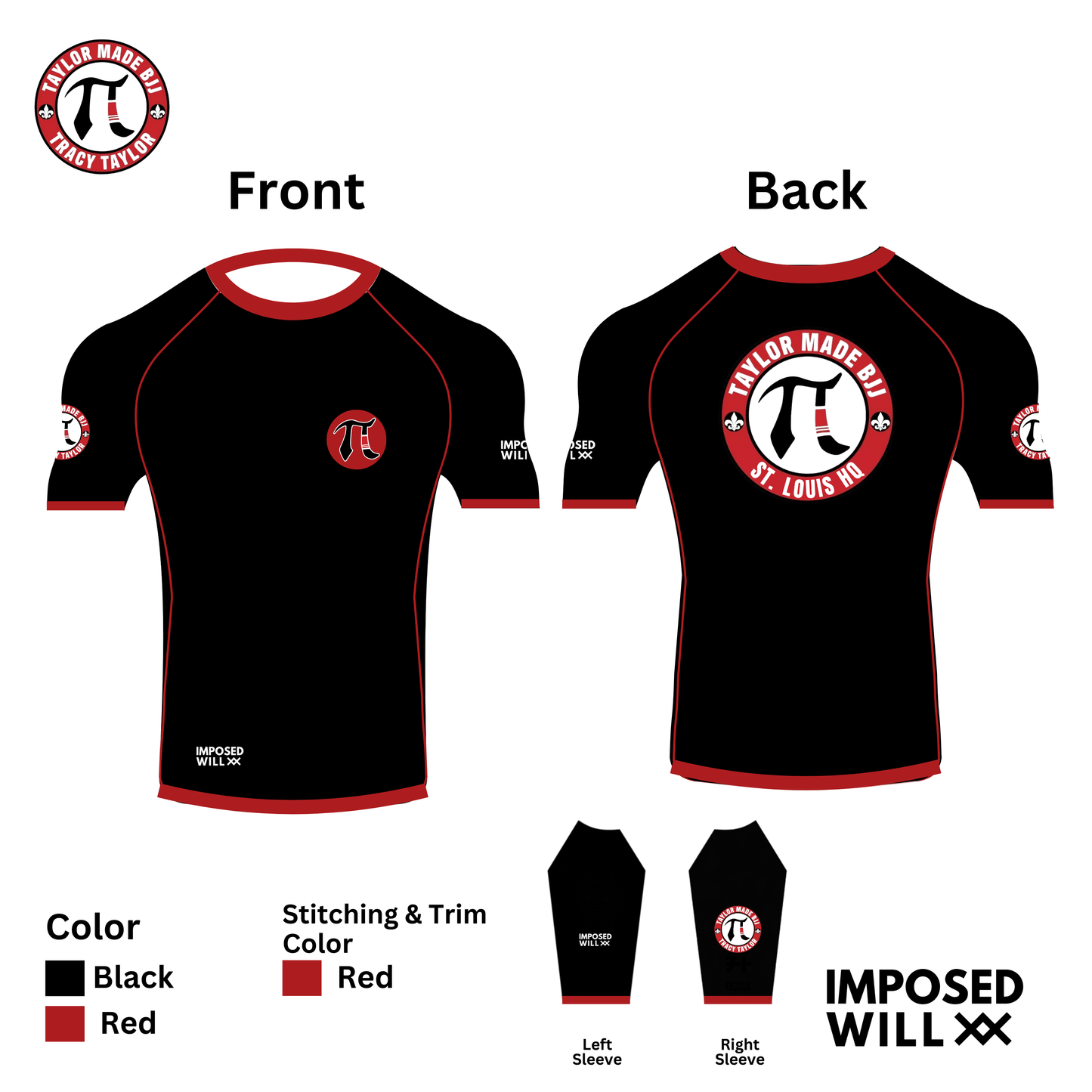 WOMENS Taylor Made BJJ STL RANKED Rashguard - COMFORT FIT