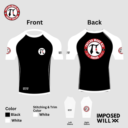 MENS/UNISEX Taylor Made BJJ OMAHA RANKED Rashguard - COMFORT FIT