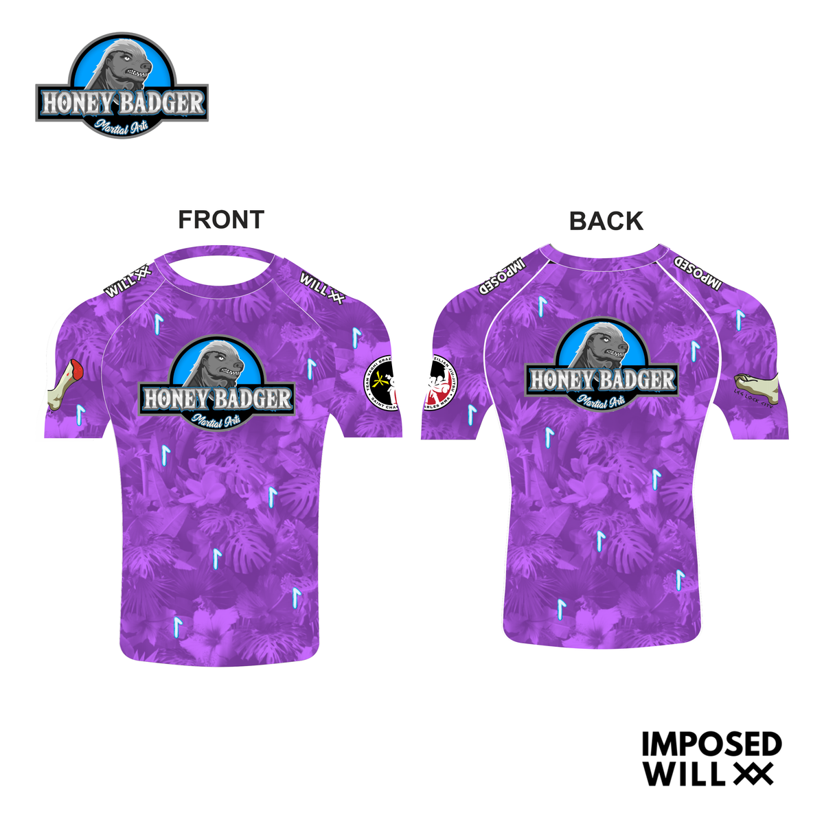 MENS/UNISEX HBMA Floral Ranked Rashguard - Comfort Fit
