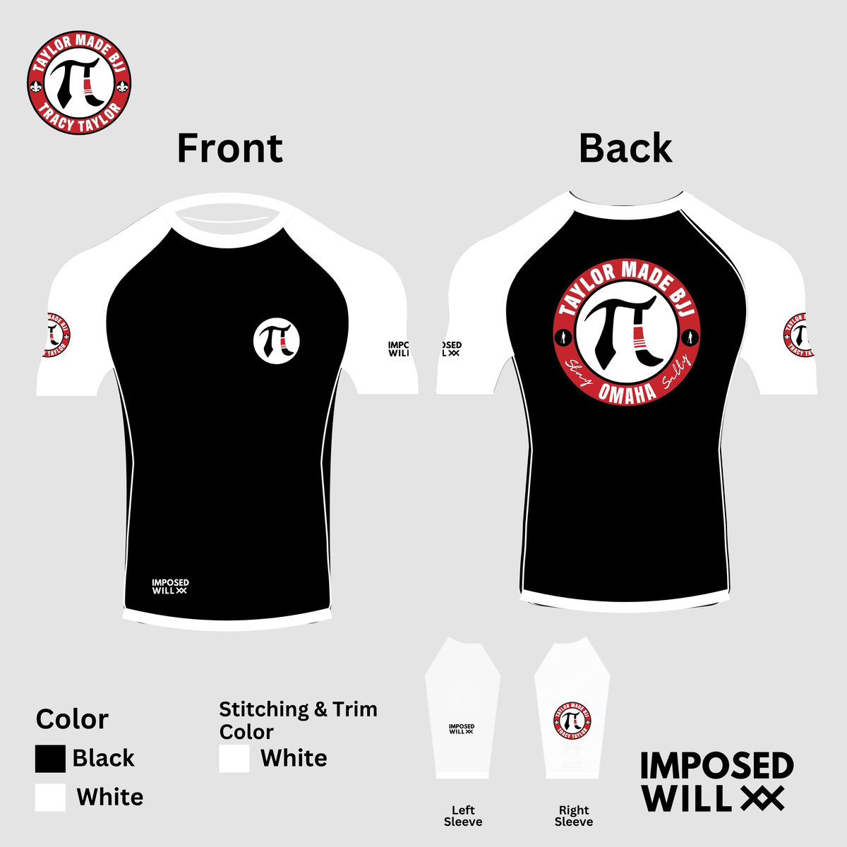 WOMENS Taylor Made BJJ RANKED Rashguard - COMFORT FIT