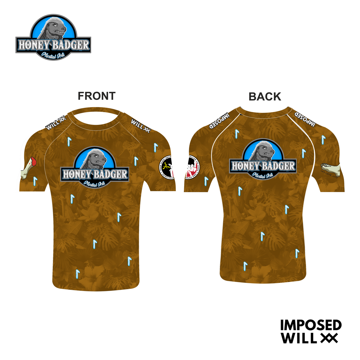 MENS/UNISEX HBMA Floral Ranked Rashguard - Comfort Fit