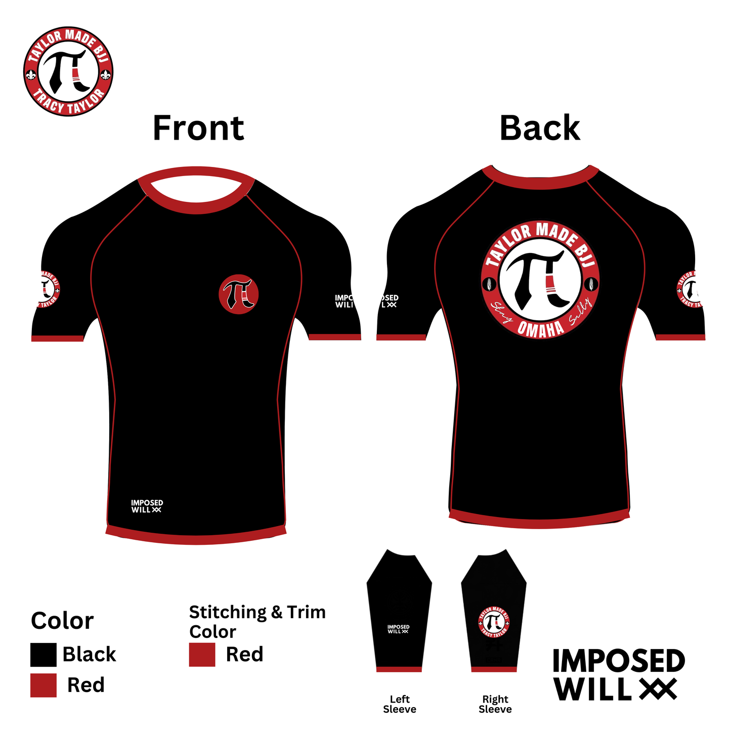WOMENS Taylor Made BJJ OMAHA RANKED Rashguard - COMFORT FIT