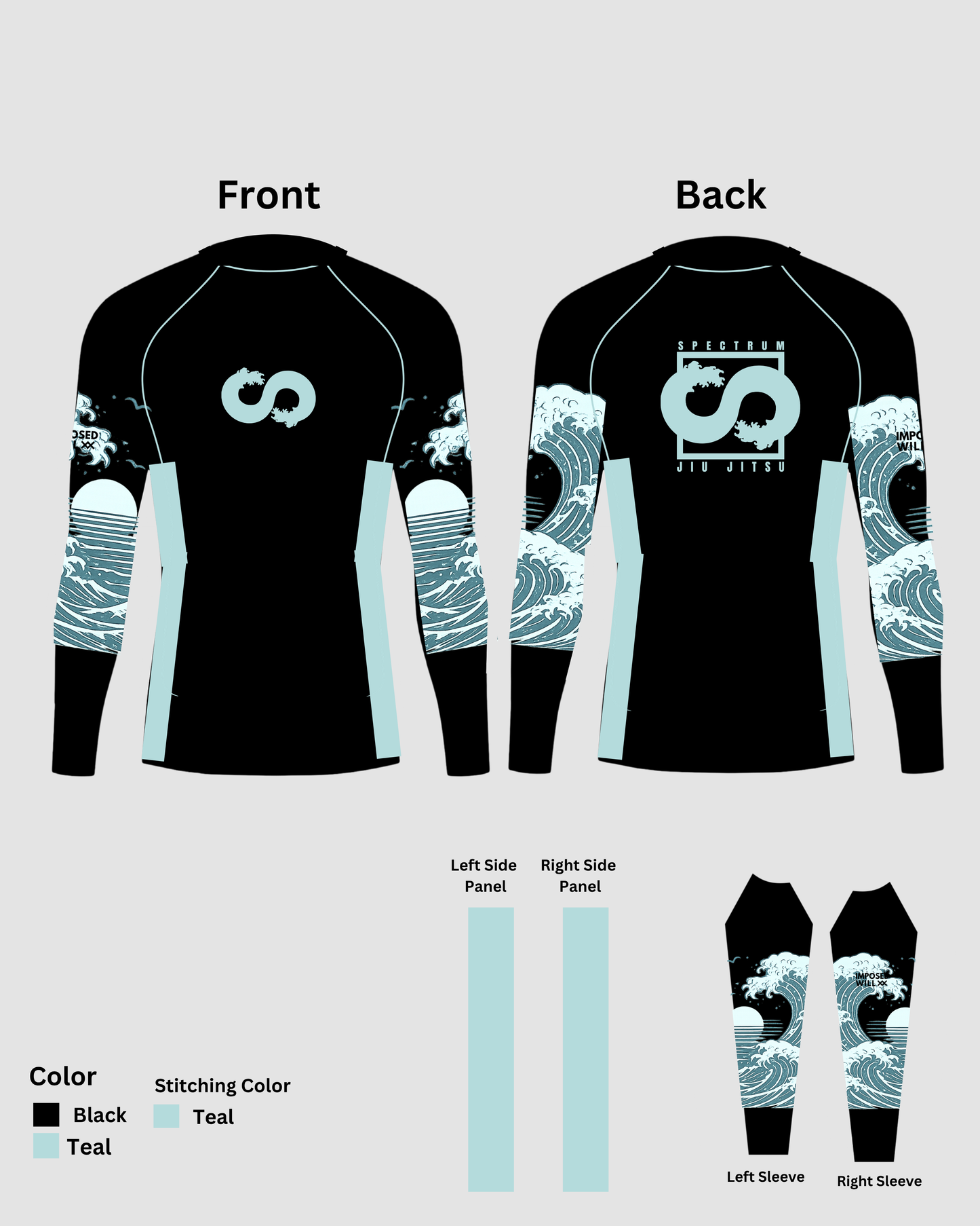 WOMENS Spectrum BJJ Wave Rashguard