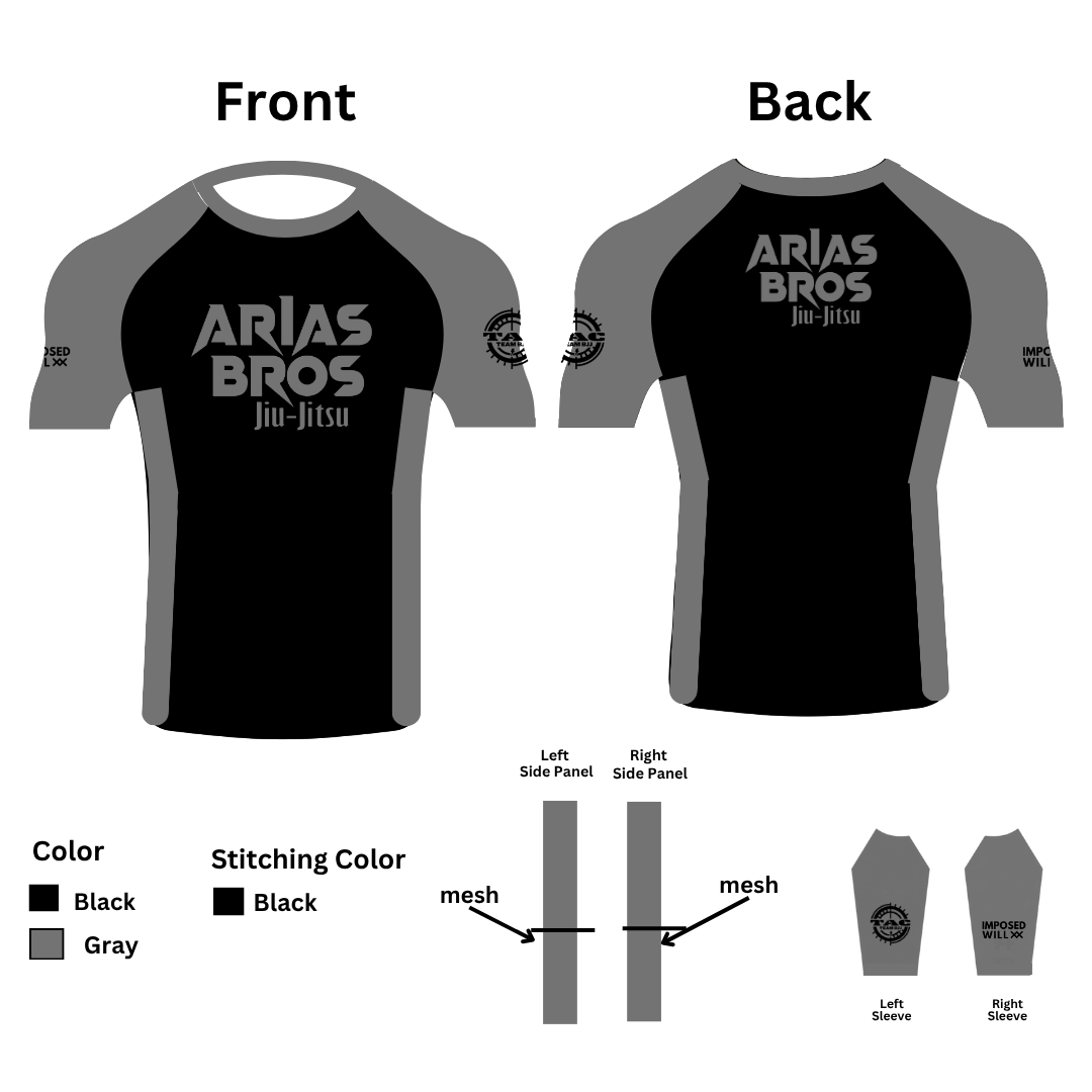 YOUTH Arias Bros Jiu Jitsu Ranked Rashguard
