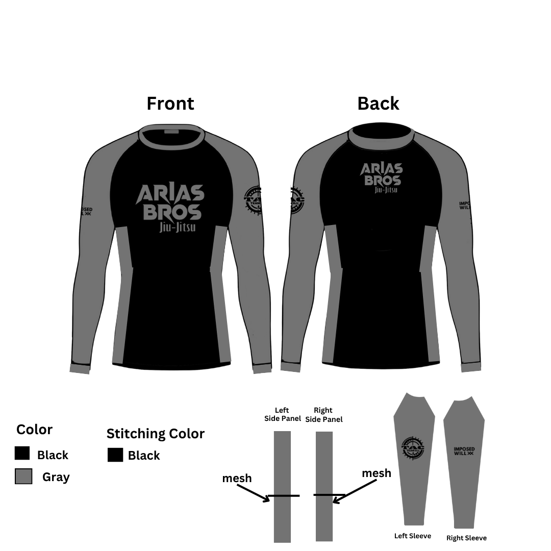 YOUTH Arias Bros Jiu Jitsu Ranked Rashguard