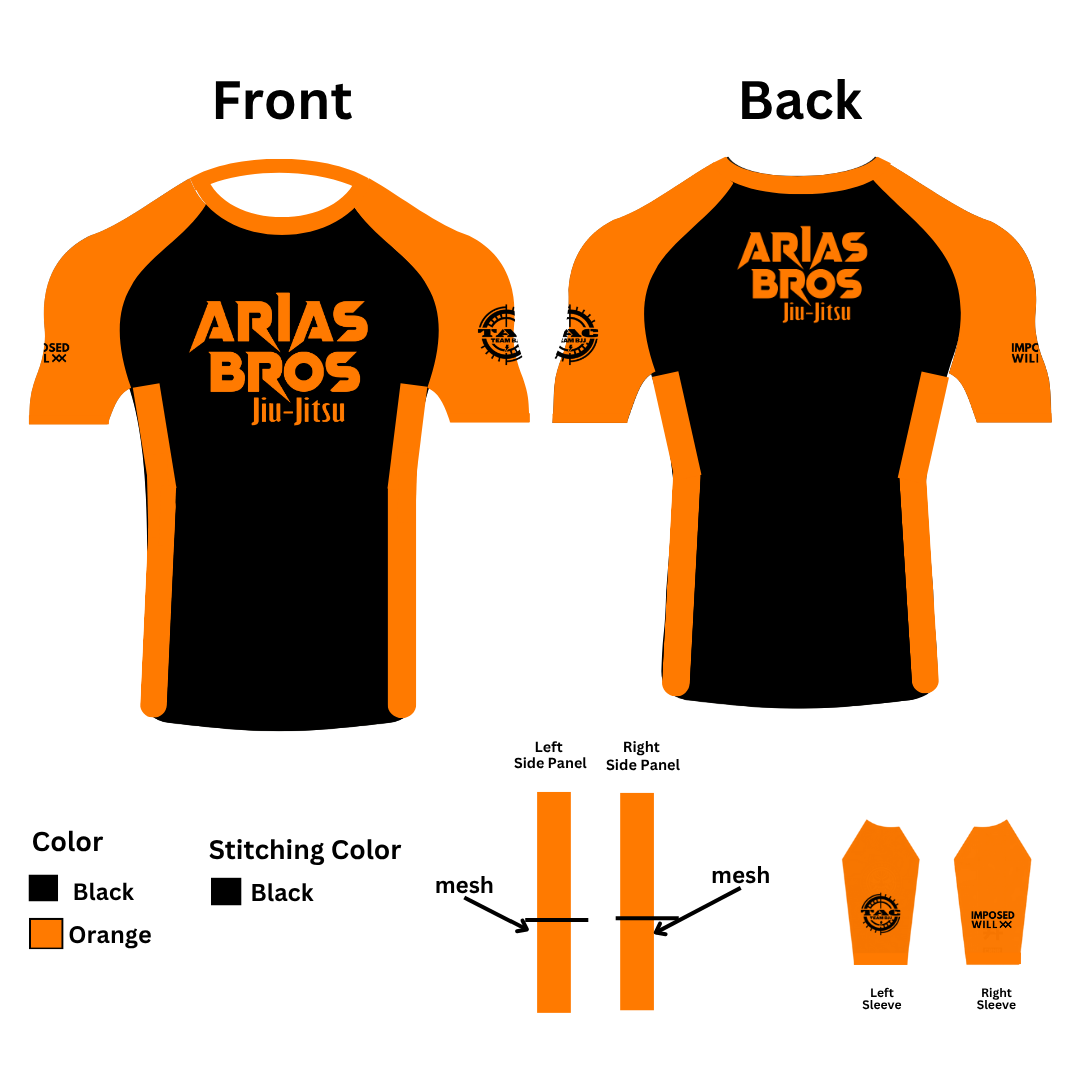 YOUTH Arias Bros Jiu Jitsu Ranked Rashguard