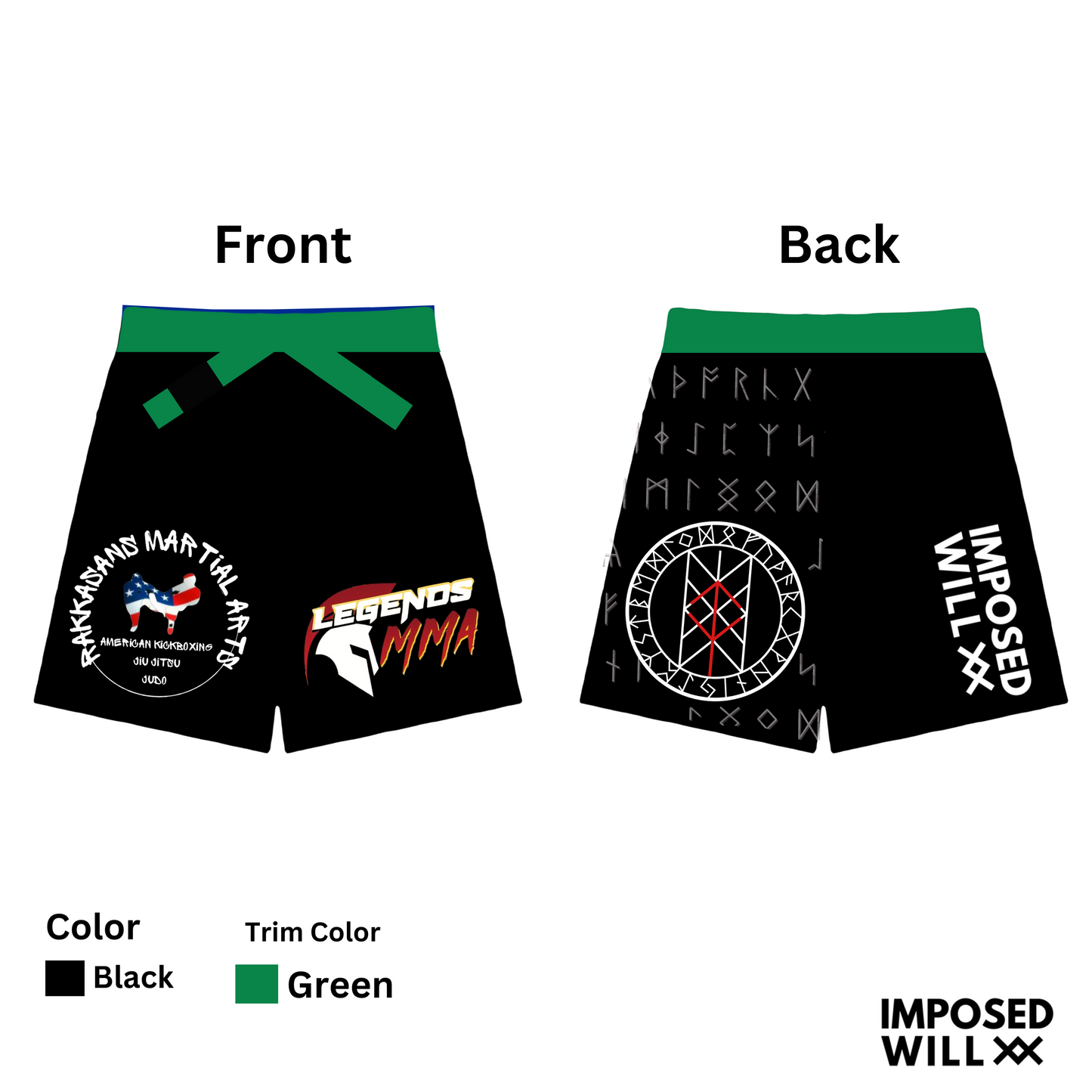 UNISEX Legends MMA RANKED FreeFlo Shorts