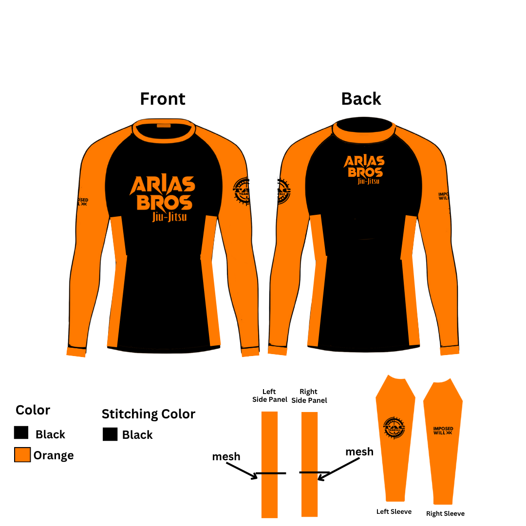 YOUTH Arias Bros Jiu Jitsu Ranked Rashguard