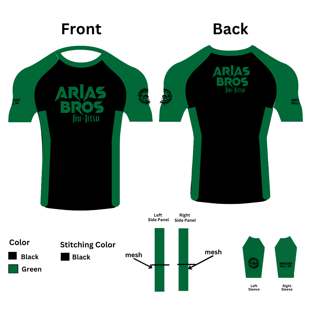 YOUTH Arias Bros Jiu Jitsu Ranked Rashguard