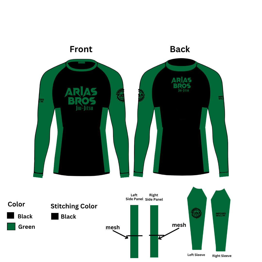 YOUTH Arias Bros Jiu Jitsu Ranked Rashguard