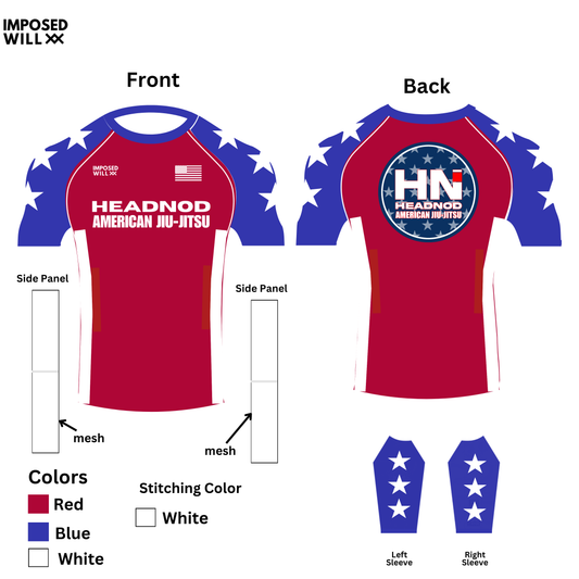 MENS/UNISEX Headnod AJJ Americana Rashguard
