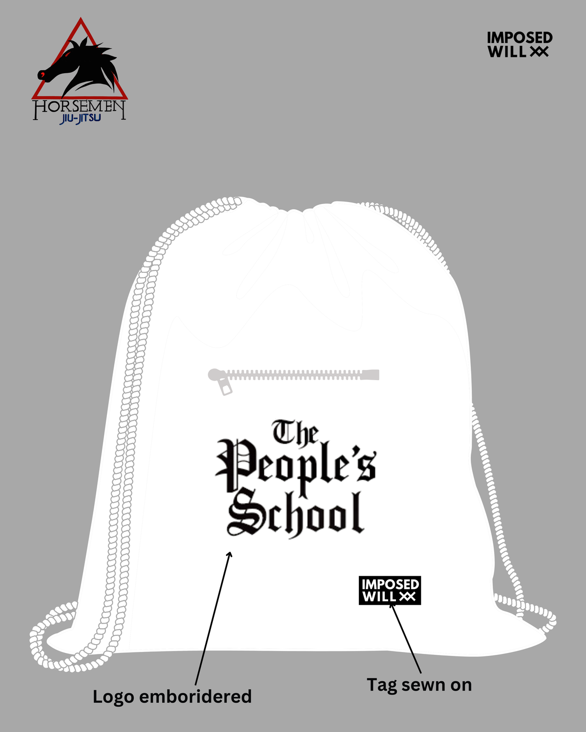 Horsemen Jiu Jitsu Drawstring Gear Bag