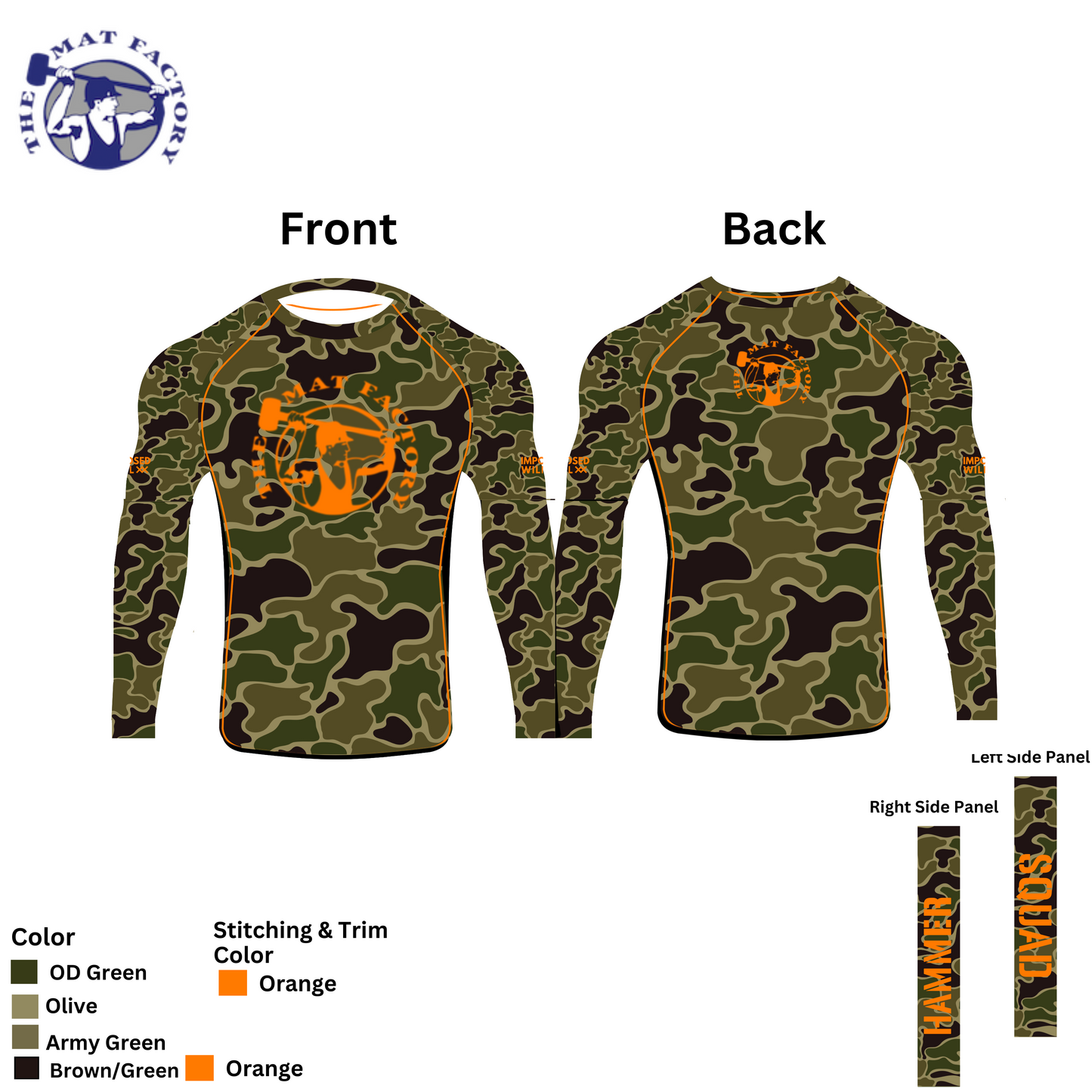 MENS/UNISEX Mat Factory SUB HUNTER Rashguard