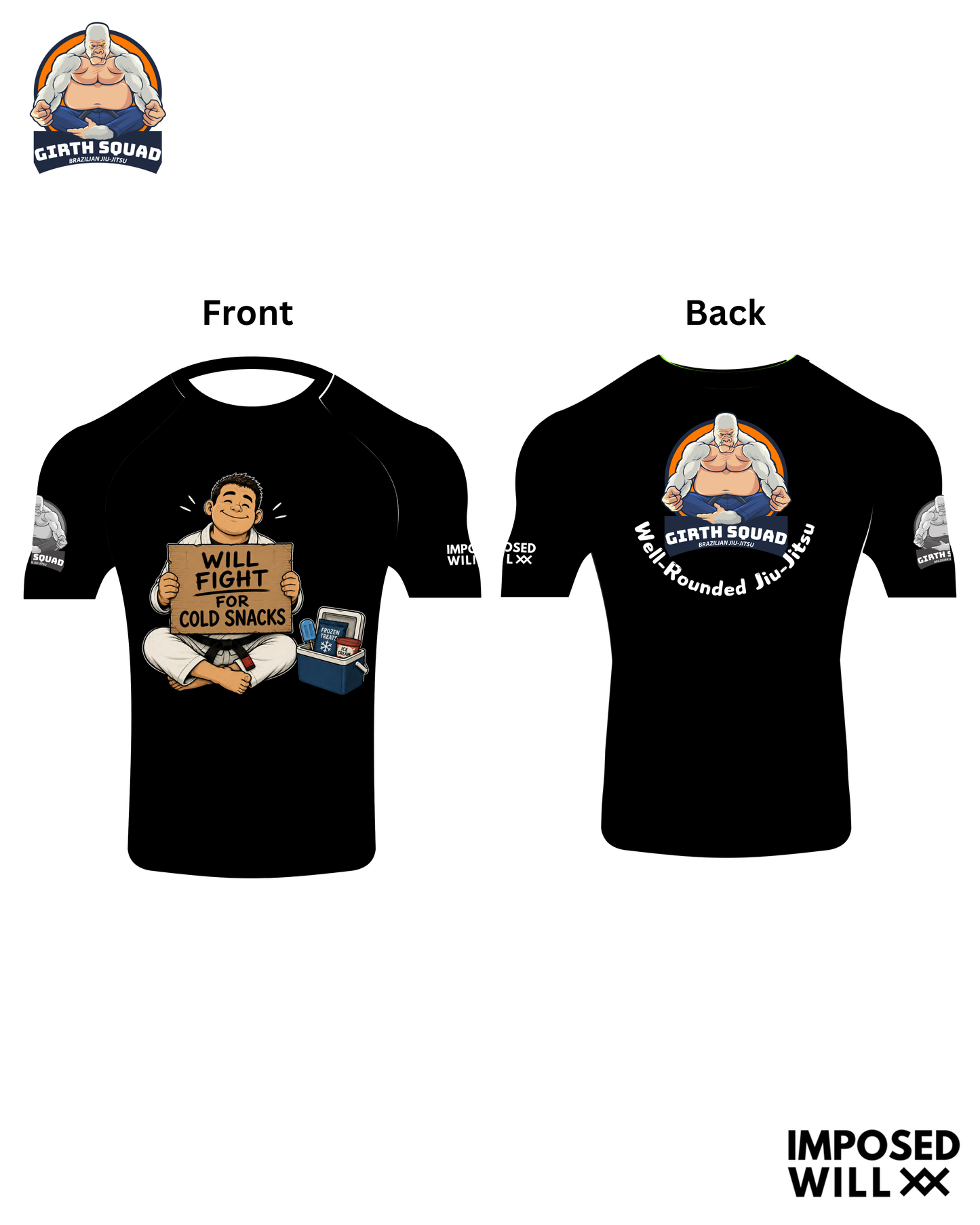 WOMENS GIRTH SQUAD "Fight For Snacks" Rashguard