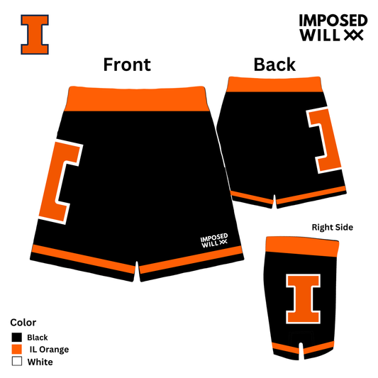 MENS/UNISEX Illini Jiu Jitsu Club Shorts