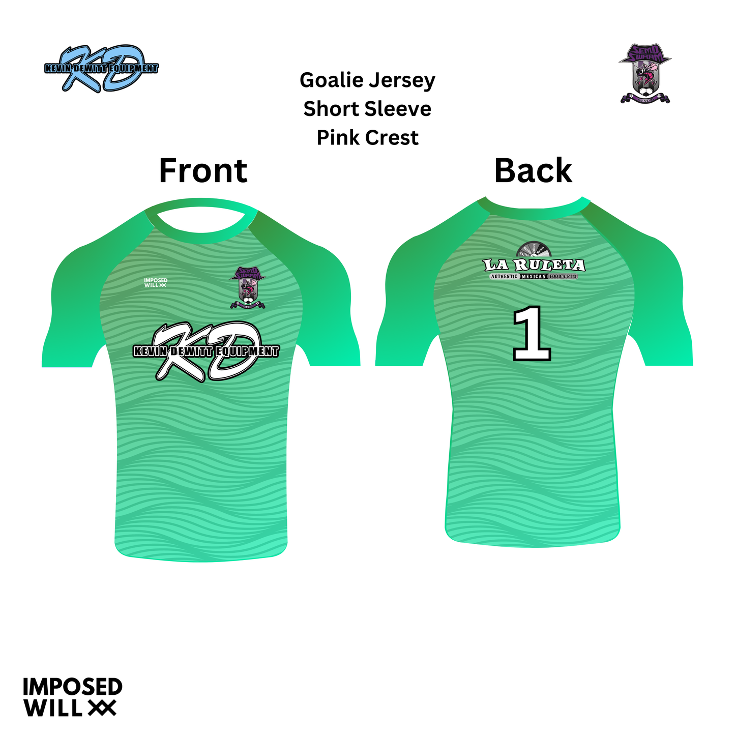 GIRLS SEMO Swarm GOALIE Jersey - PINK CREST