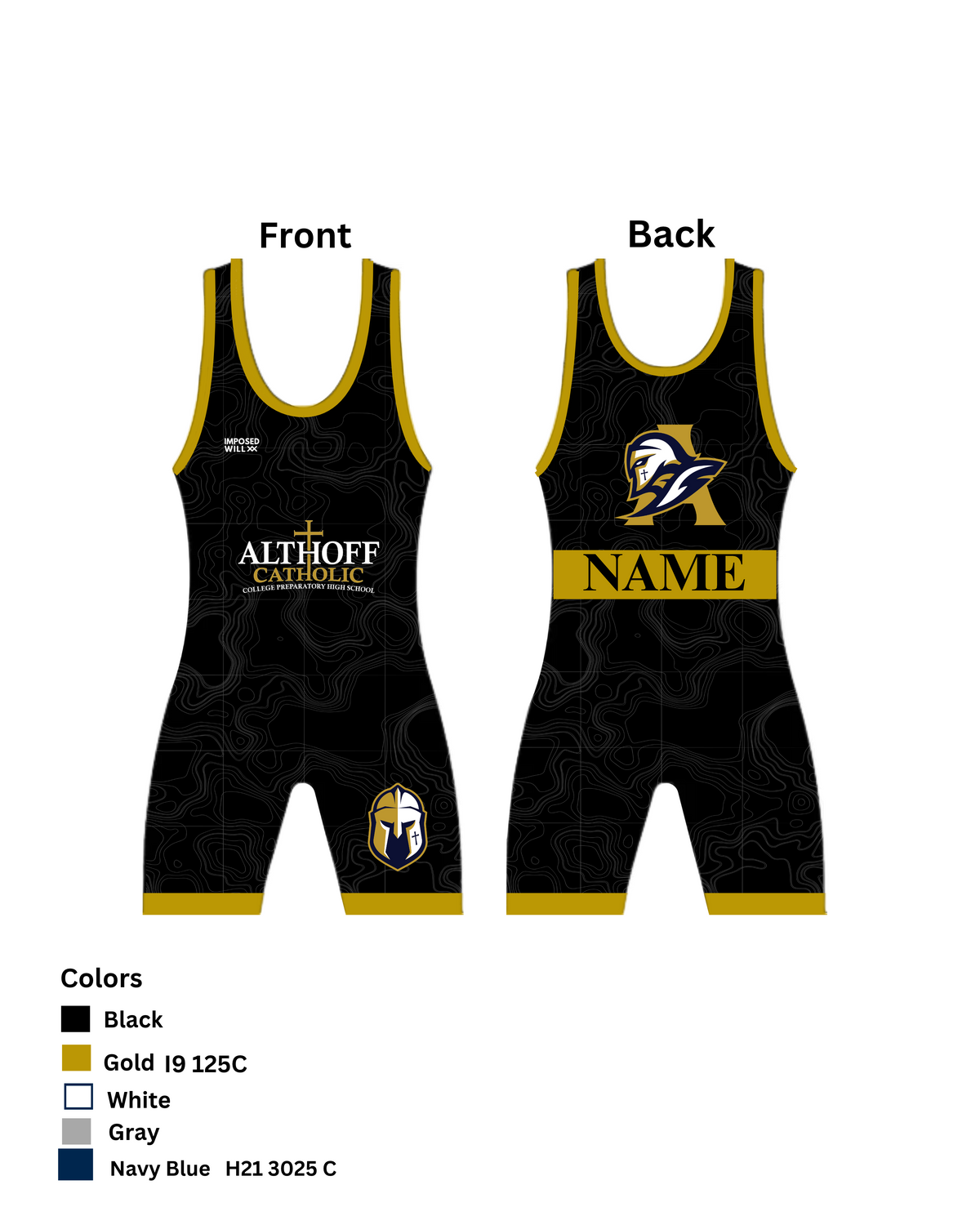 Mens/Unisex Althoff HS Wrestling Singlet