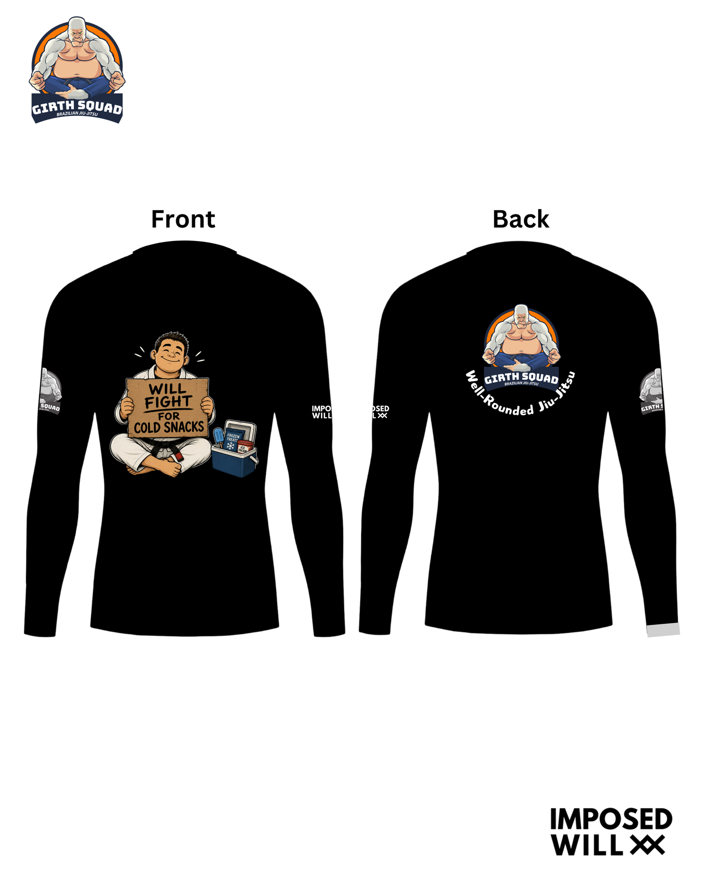 WOMENS GIRTH SQUAD "Fight For Snacks" Rashguard