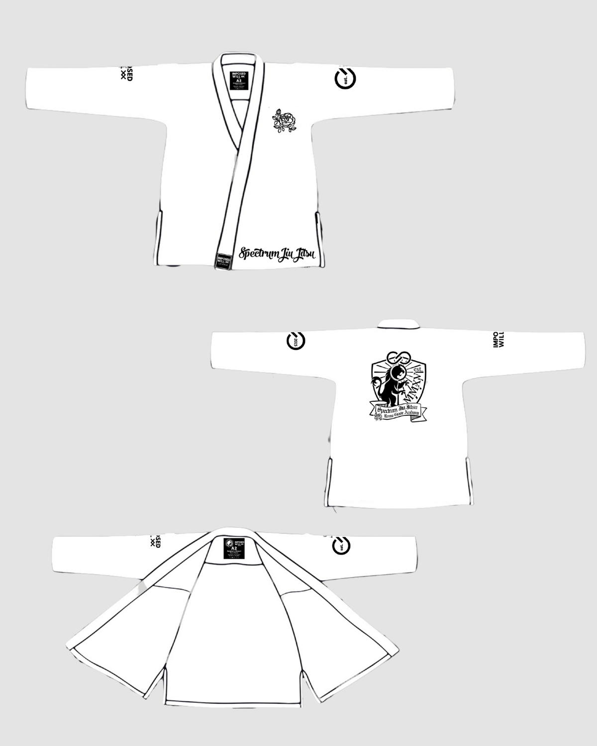 WOMENS Spectrum Jiu Jitsu GI TOP ONLY