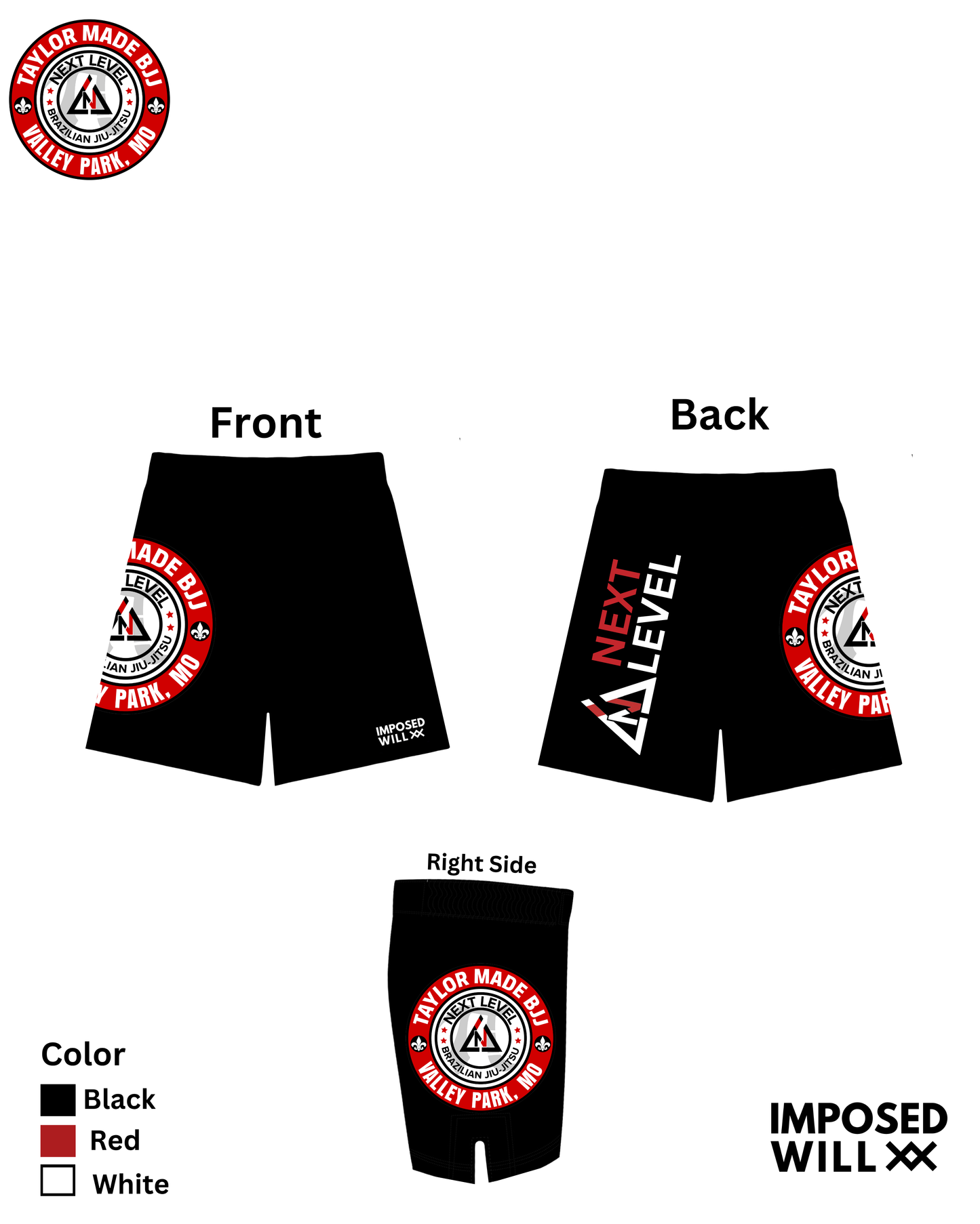 MENS/UNISEX Next Level BJJ Team Shorts
