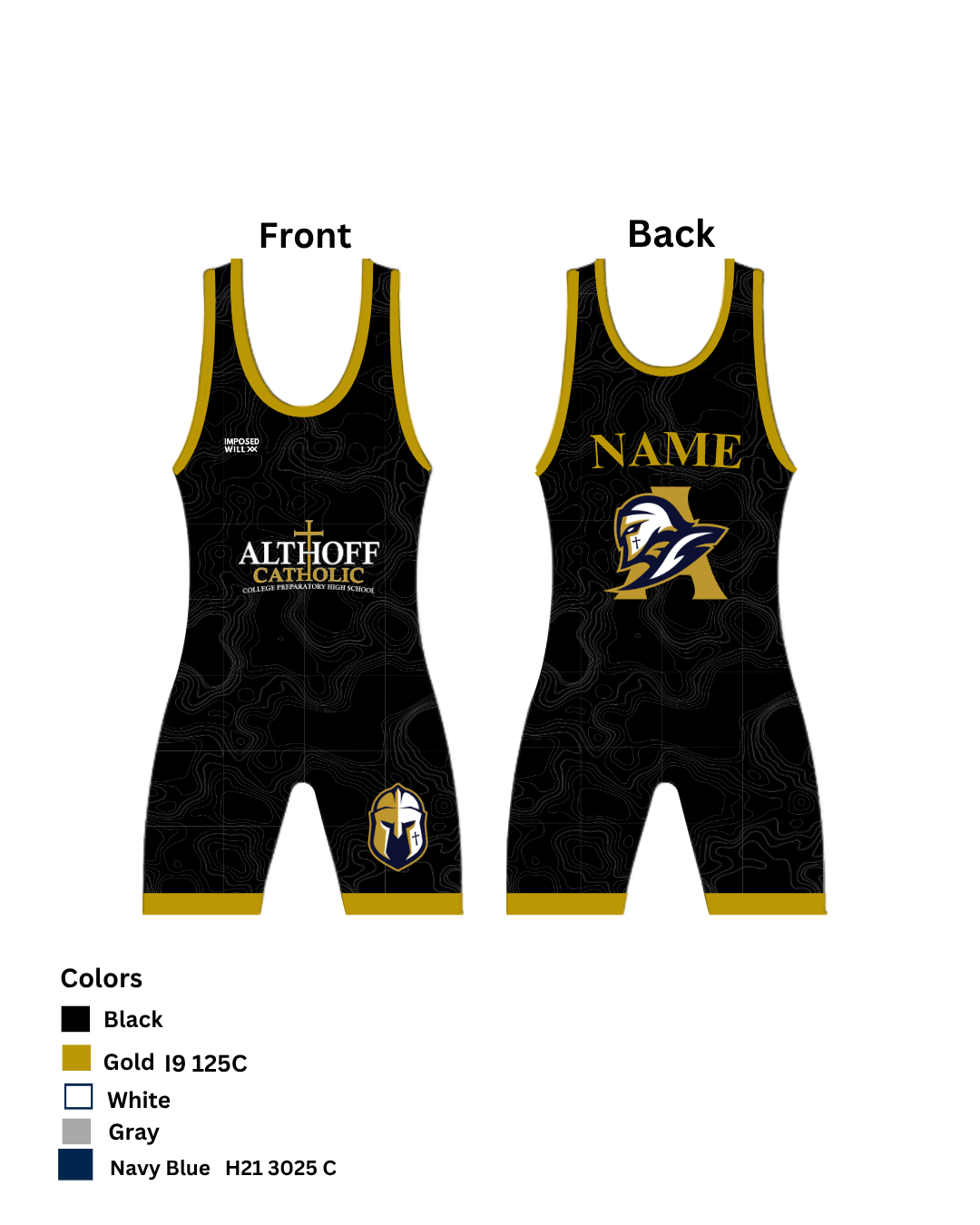 Mens/Unisex Althoff HS Wrestling Singlet