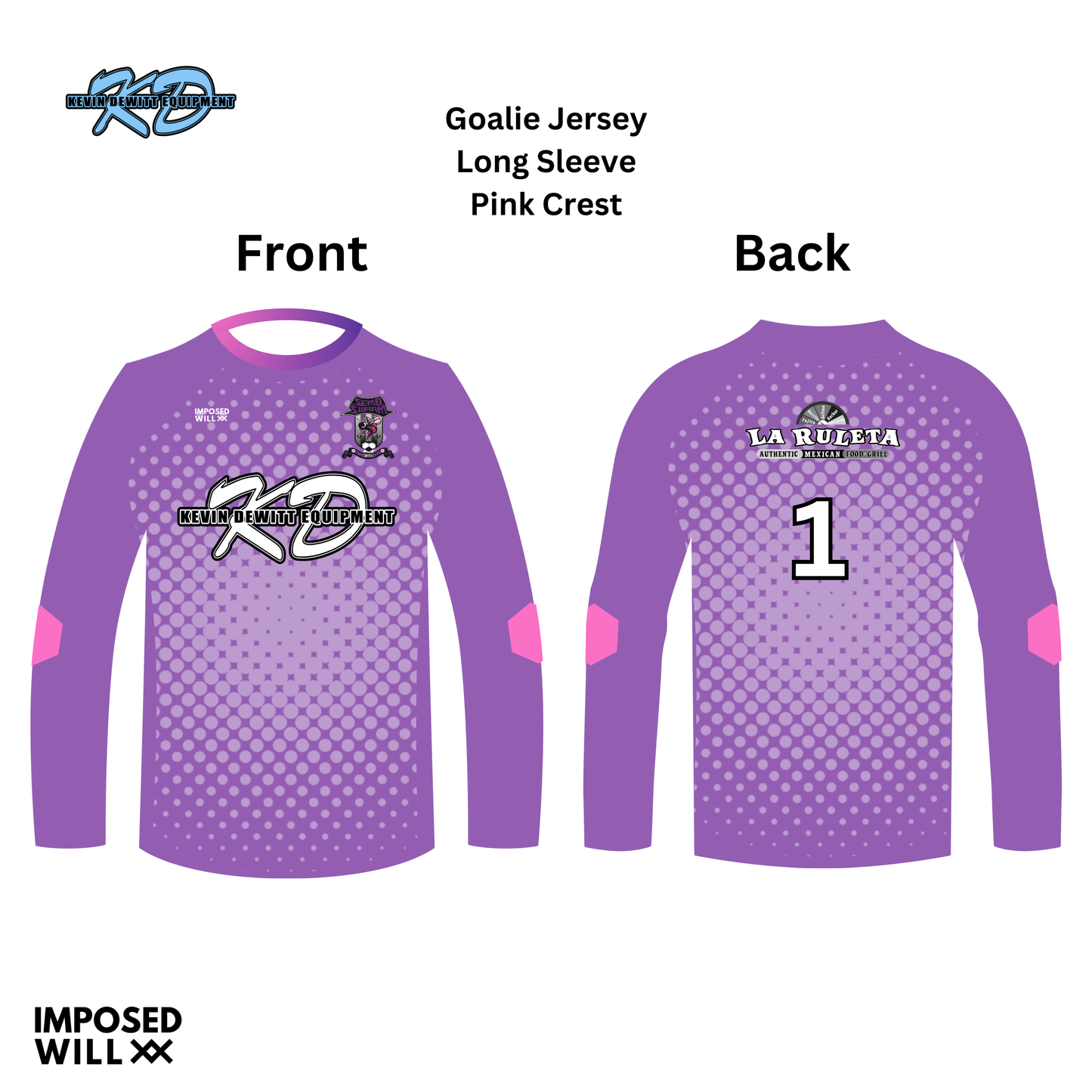 GIRLS SEMO Swarm GOALIE Jersey - PINK CREST