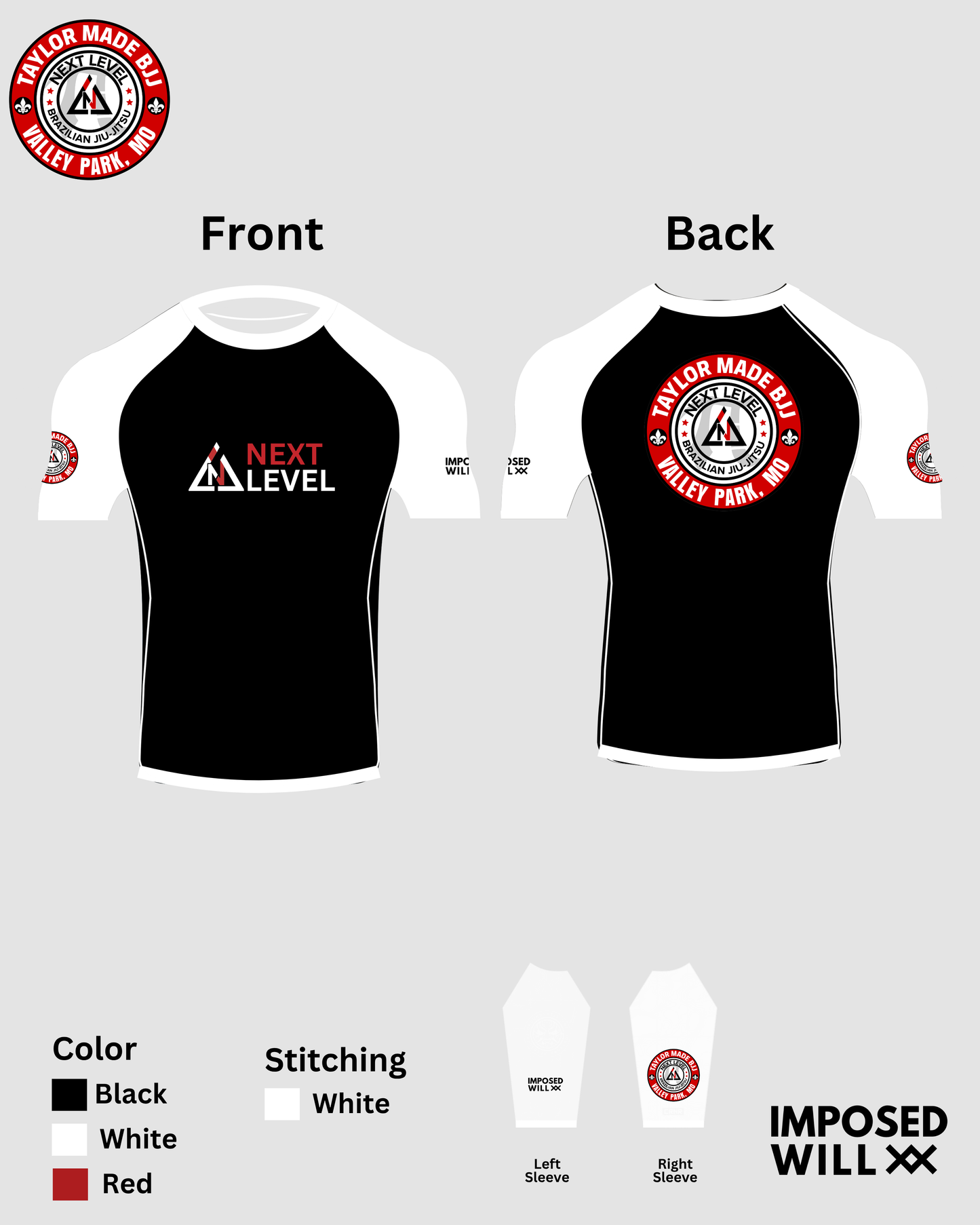 MENS/UNISEX Next Level BJJ Ranked Rashguard