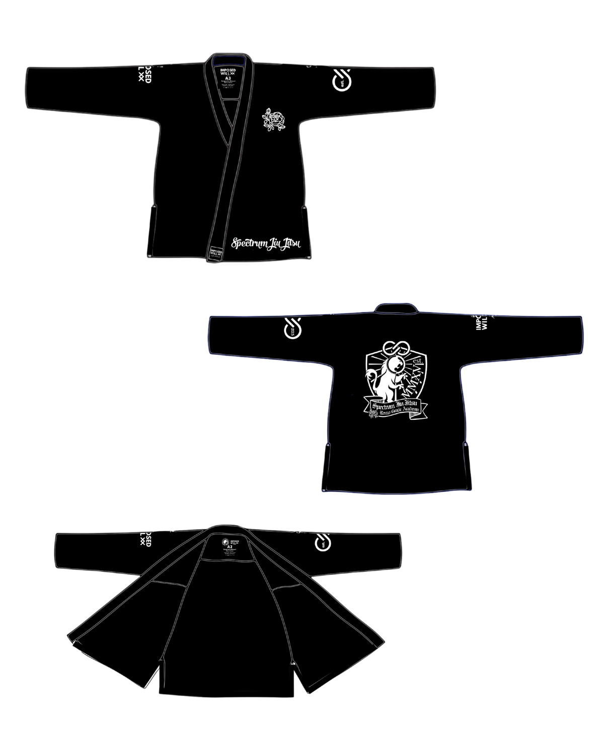 MENS/UNISEX Spectrum Jiu Jitsu Gi TOP ONLY