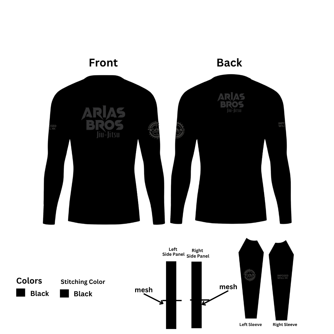 WOMENS Arias Bros Jiu Jitsu "Black Out" Rashguard