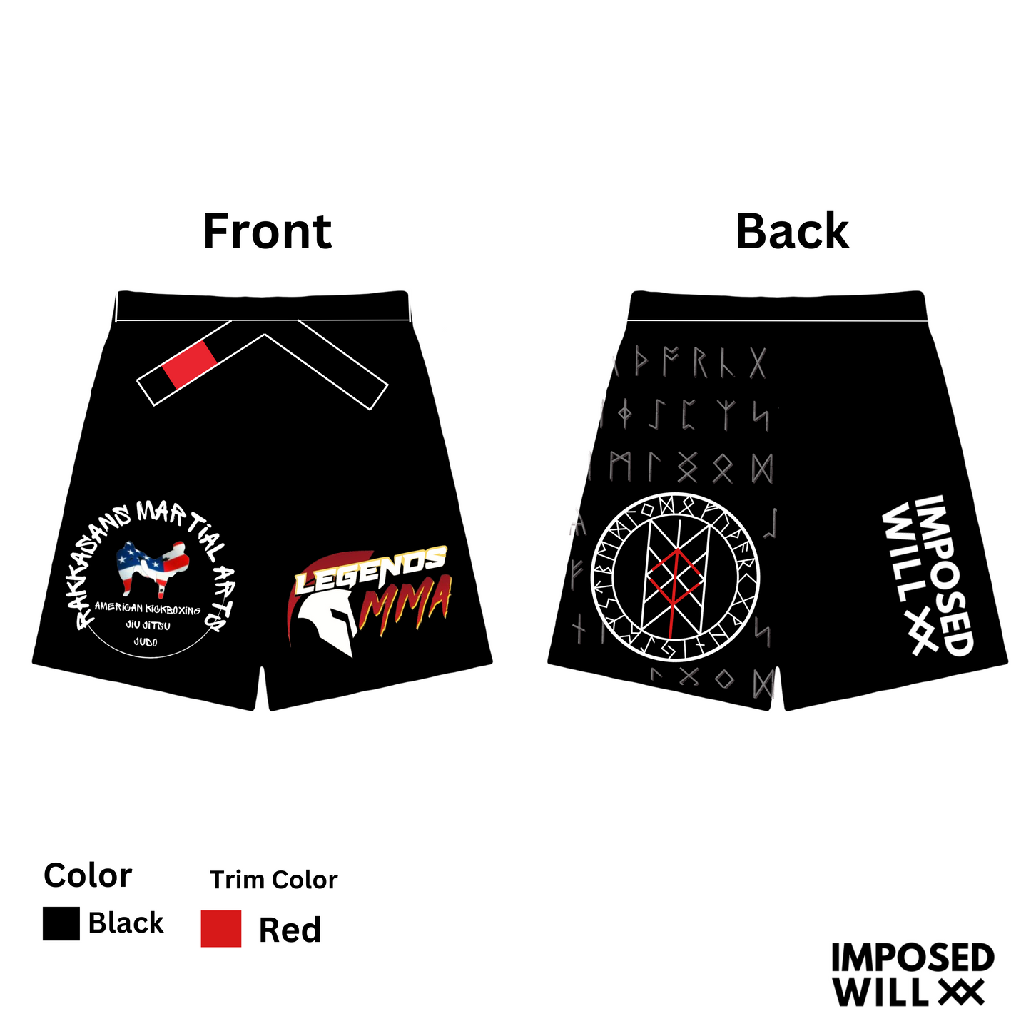 UNISEX Legends MMA RANKED FreeFlo Shorts