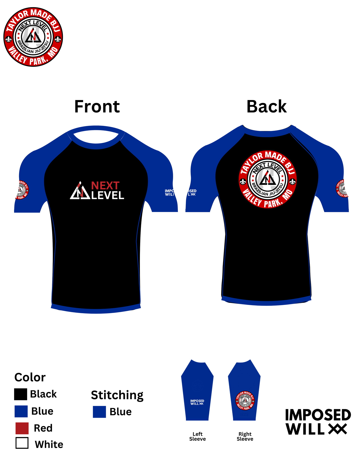 MENS/UNISEX Next Level BJJ Ranked Rashguard