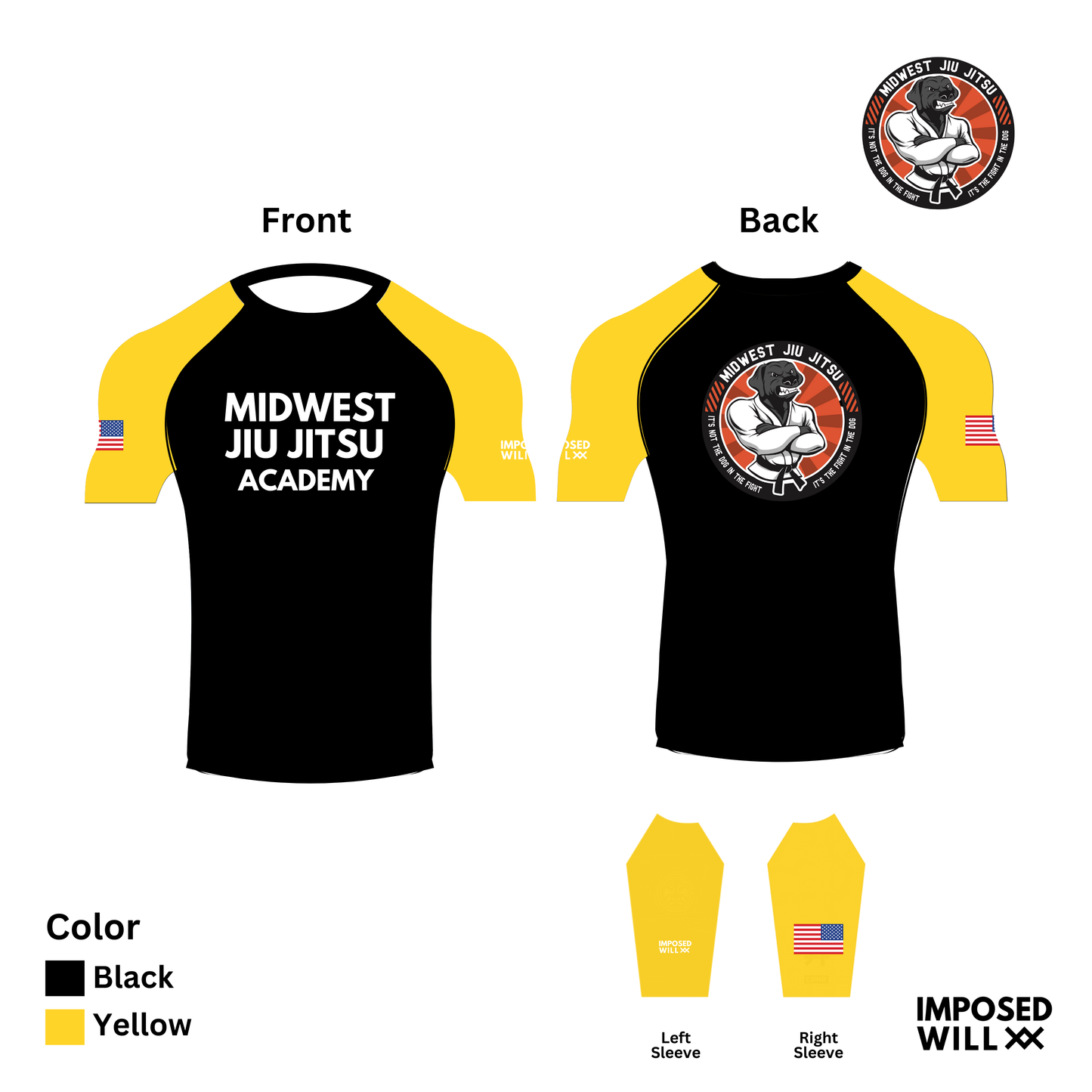 YOUTH Midwest Jiu Jitsu Academy Ranked Rashguard