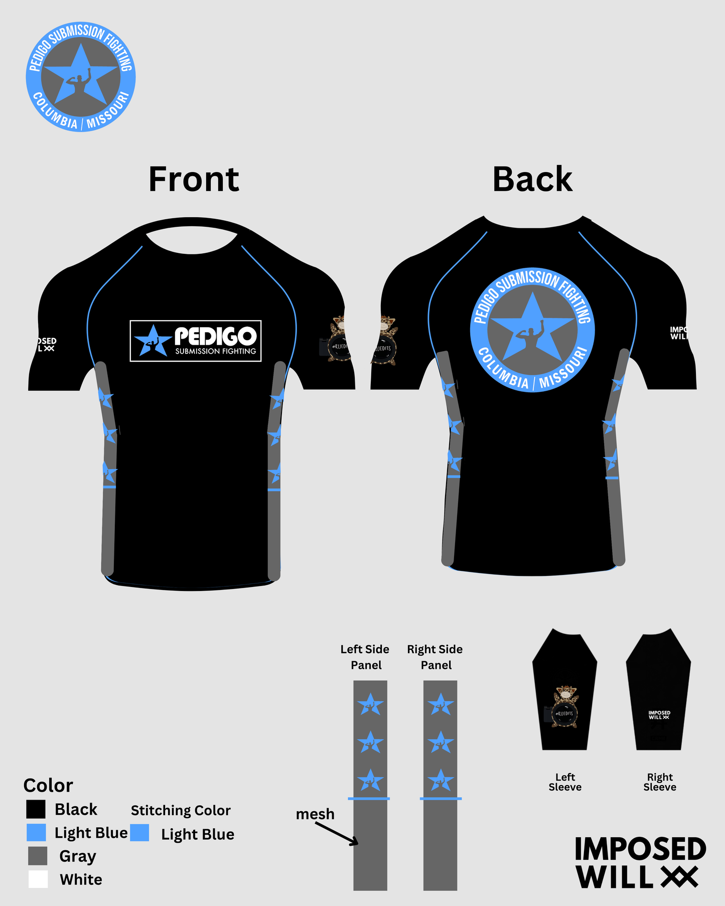 MENS/UNISEX PSF Como BJJ Edits Rashguard